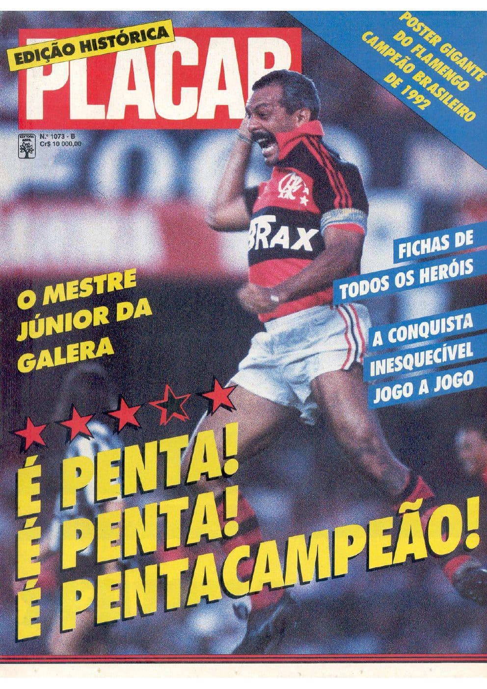 Capa da edição 1992-EDIÇÃO FLAMENGO C.B. 92 da revista PLACAR