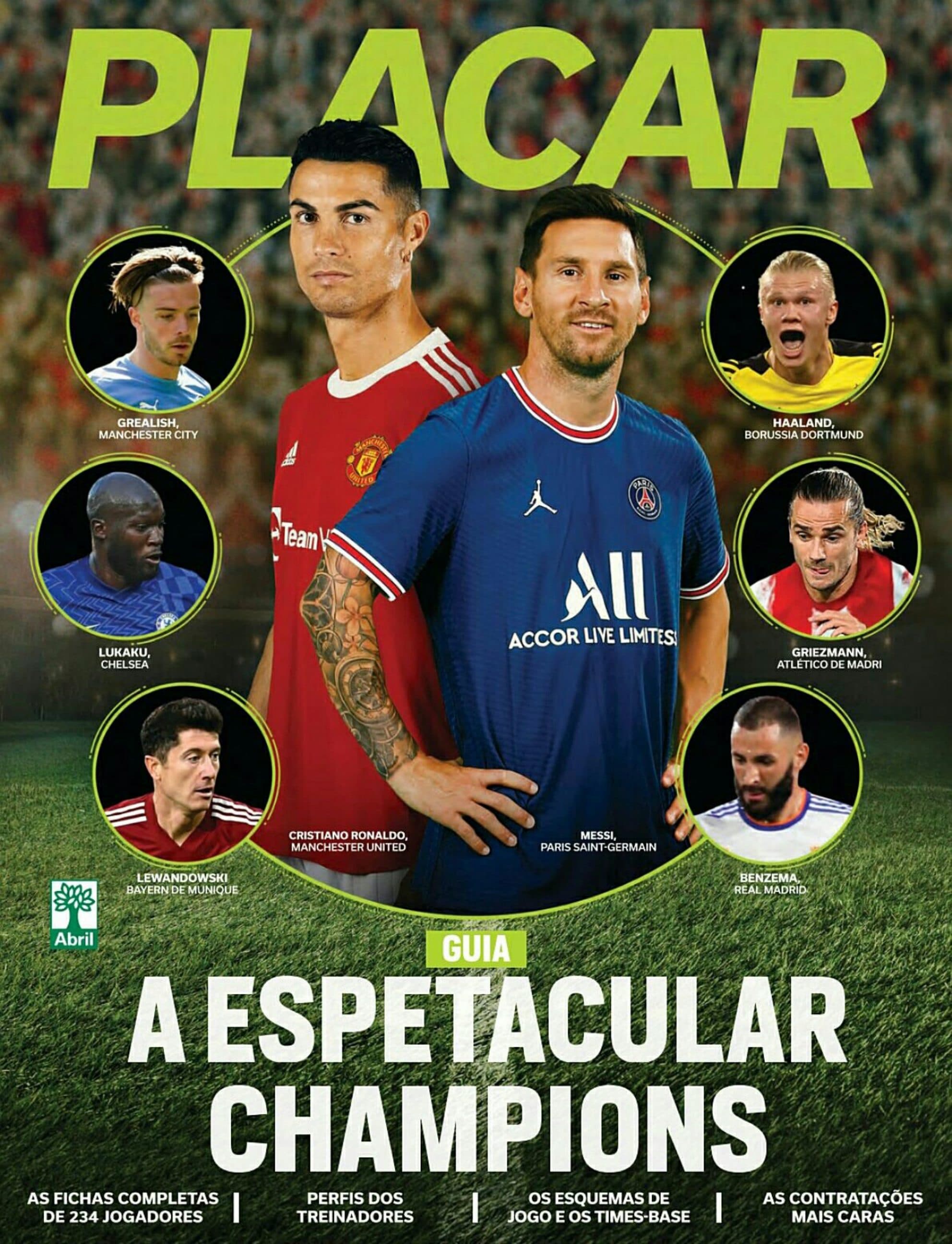 Capa da edição Guia dos Europeus 2021-22 da revista PLACAR