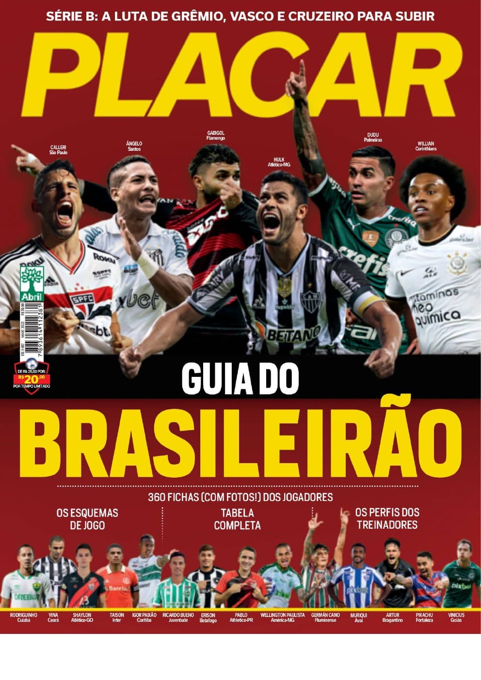 Capa da edição Guia do Brasileirão da revista PLACAR