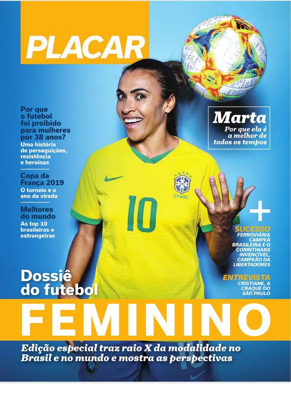 Capa da edição Marta: A Melhor de Todos os Tempos da revista PLACAR