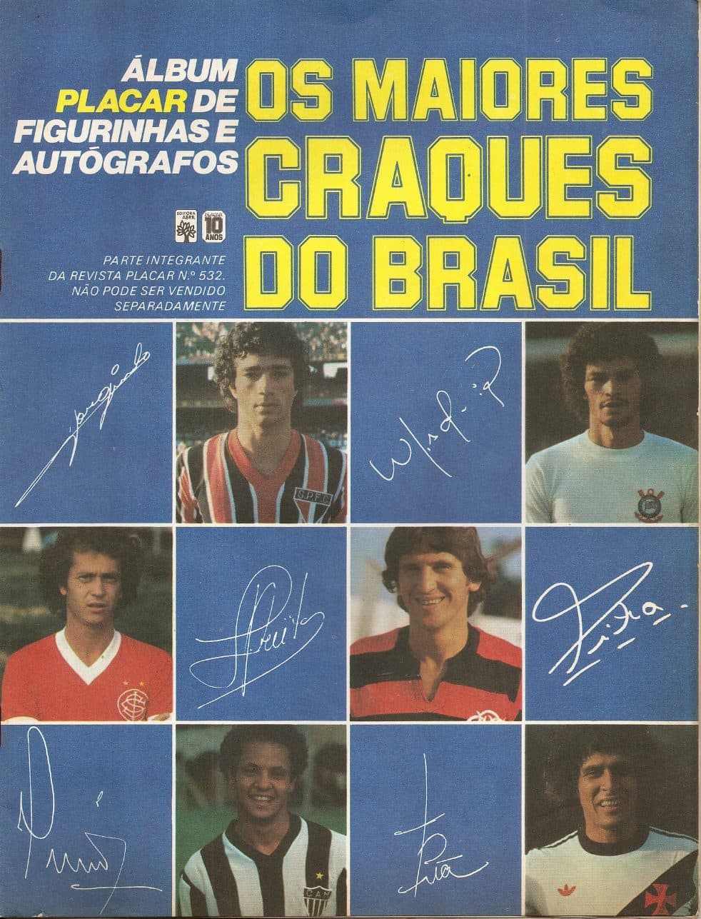 Capa da edição Álbum Os Maiores Craques do Brasil 1980 da revista PLACAR
