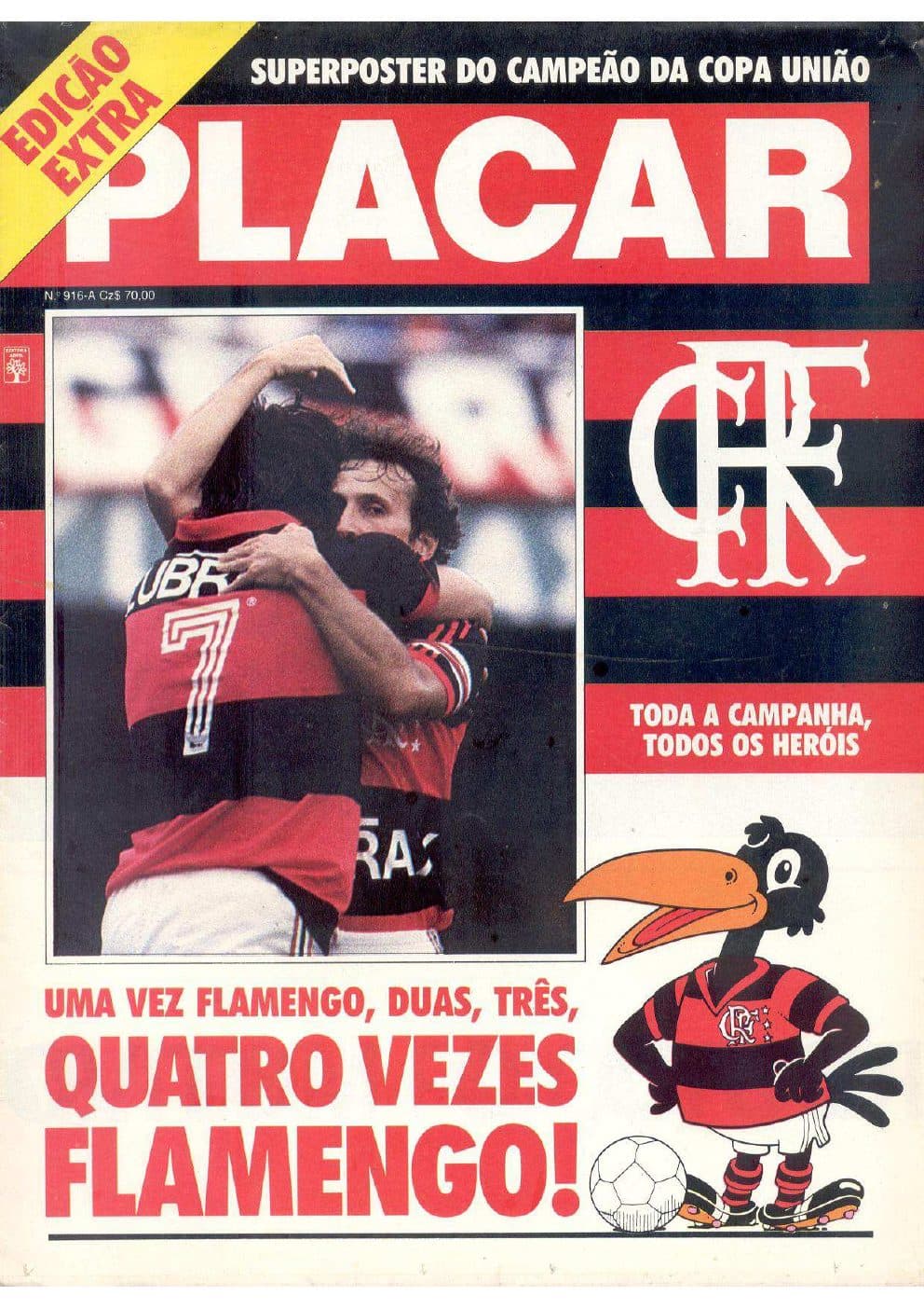Capa da edição FLAMENGO C. C.U.87 da revista PLACAR