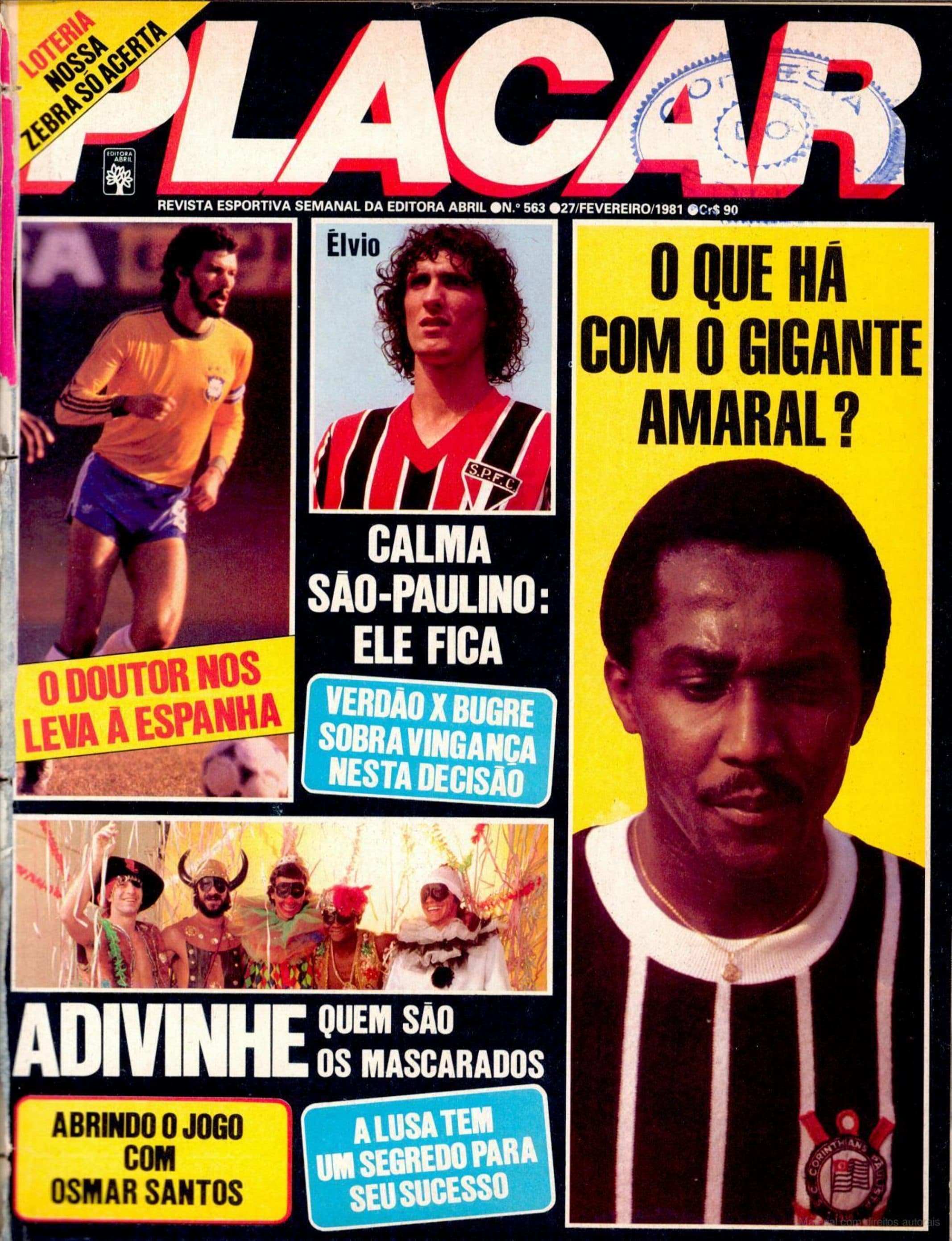 Capa da edição O que há com o gigante Amaral? da revista PLACAR