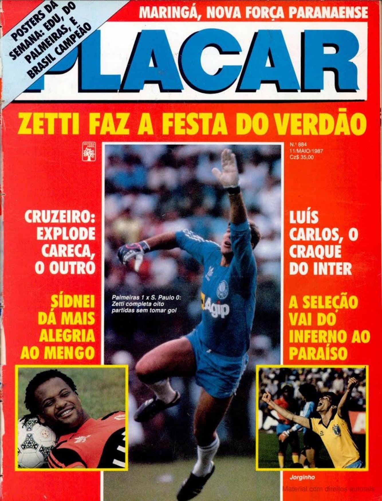 Capa da edição Zetti faz a festa do Verdão da revista PLACAR