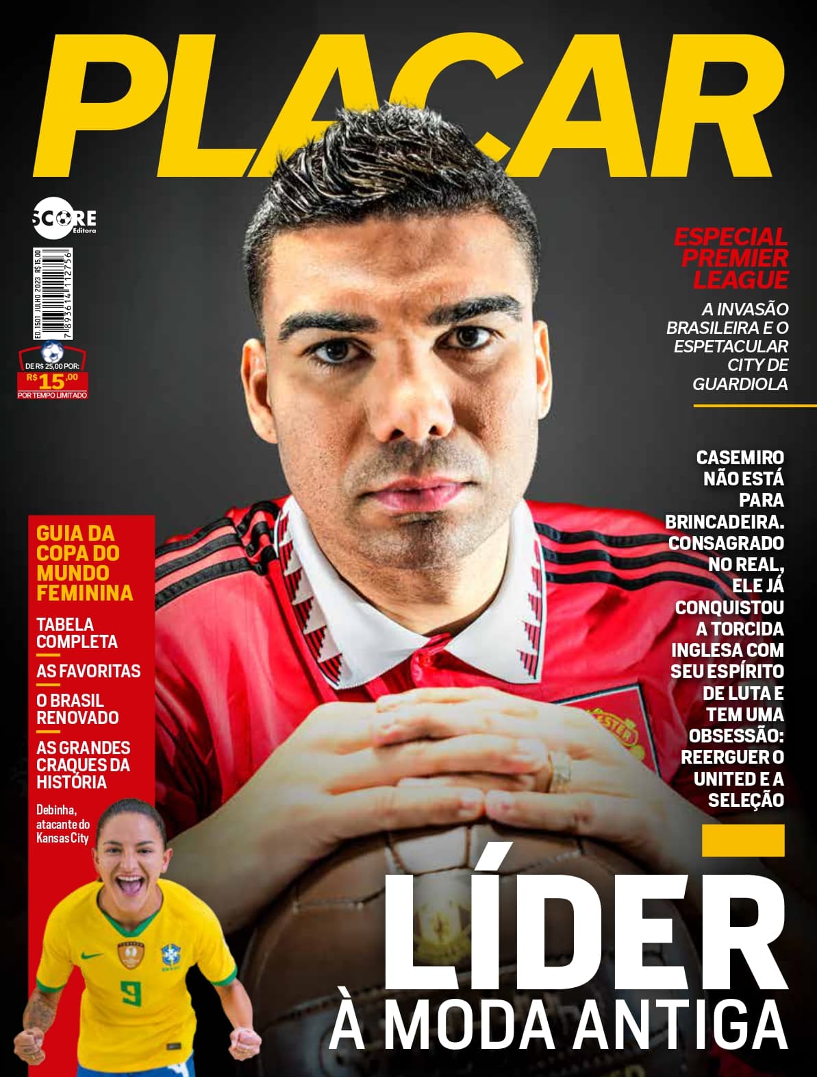Capa da edição Especial Premier League da revista PLACAR