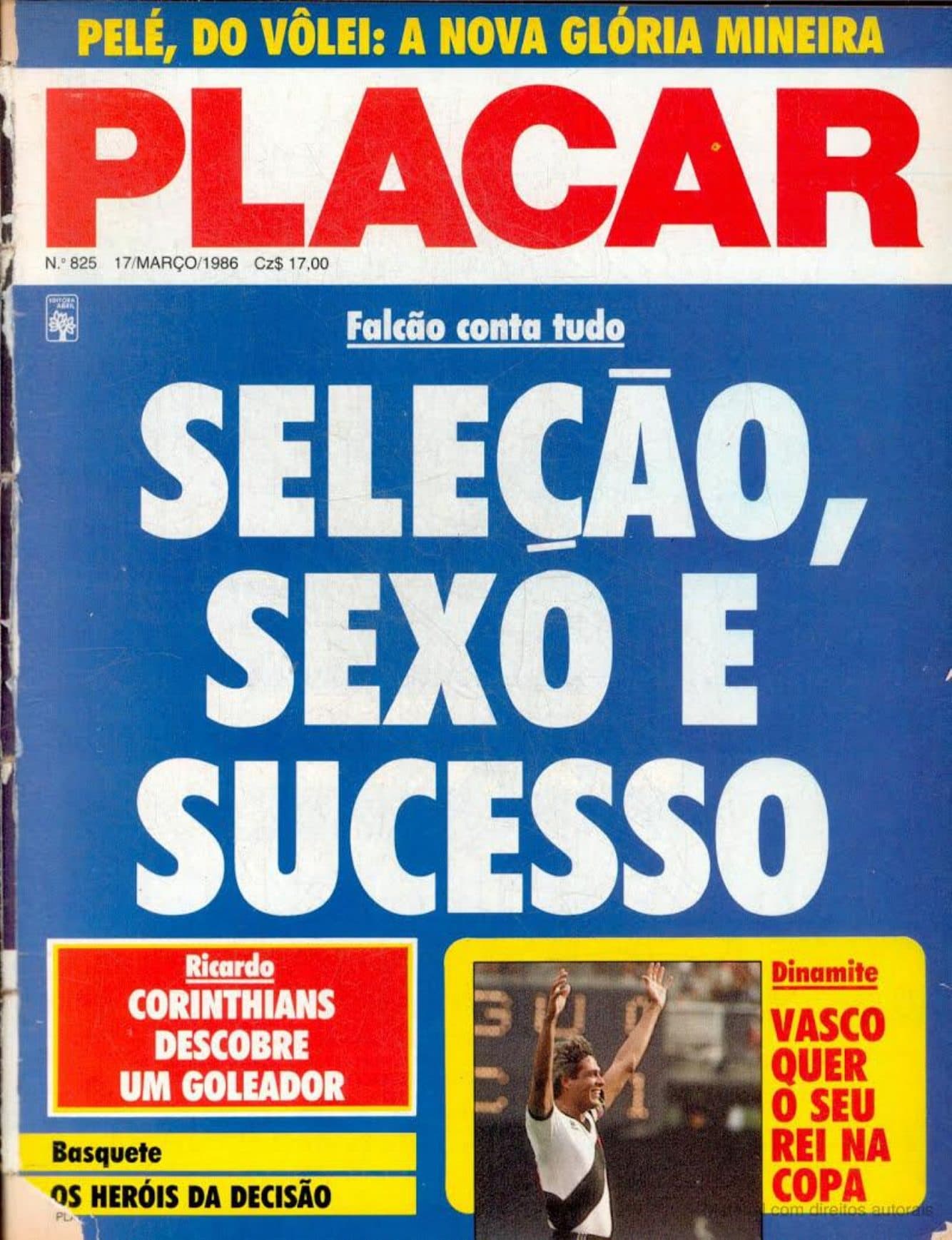 Capa da edição Seleção, sexo e sucesso da revista PLACAR