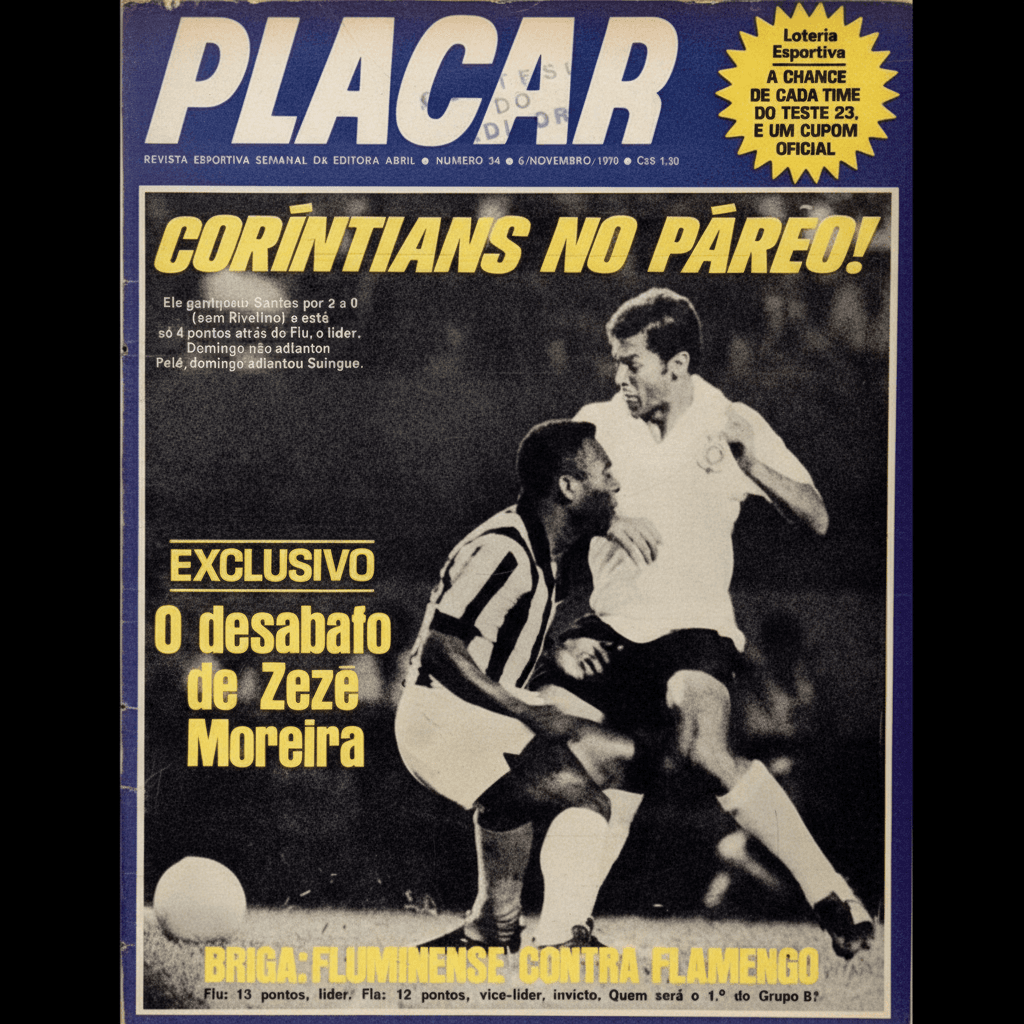 Capa da edição CORINTIANS NO PÁREO! da revista PLACAR