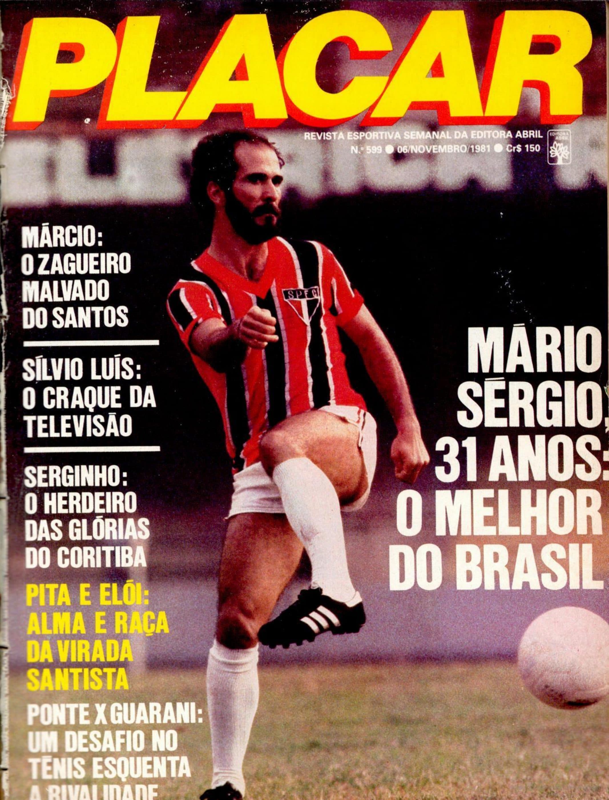 Capa da edição Mário Sérgio, 31 anos: o melhor do Brasil da revista PLACAR