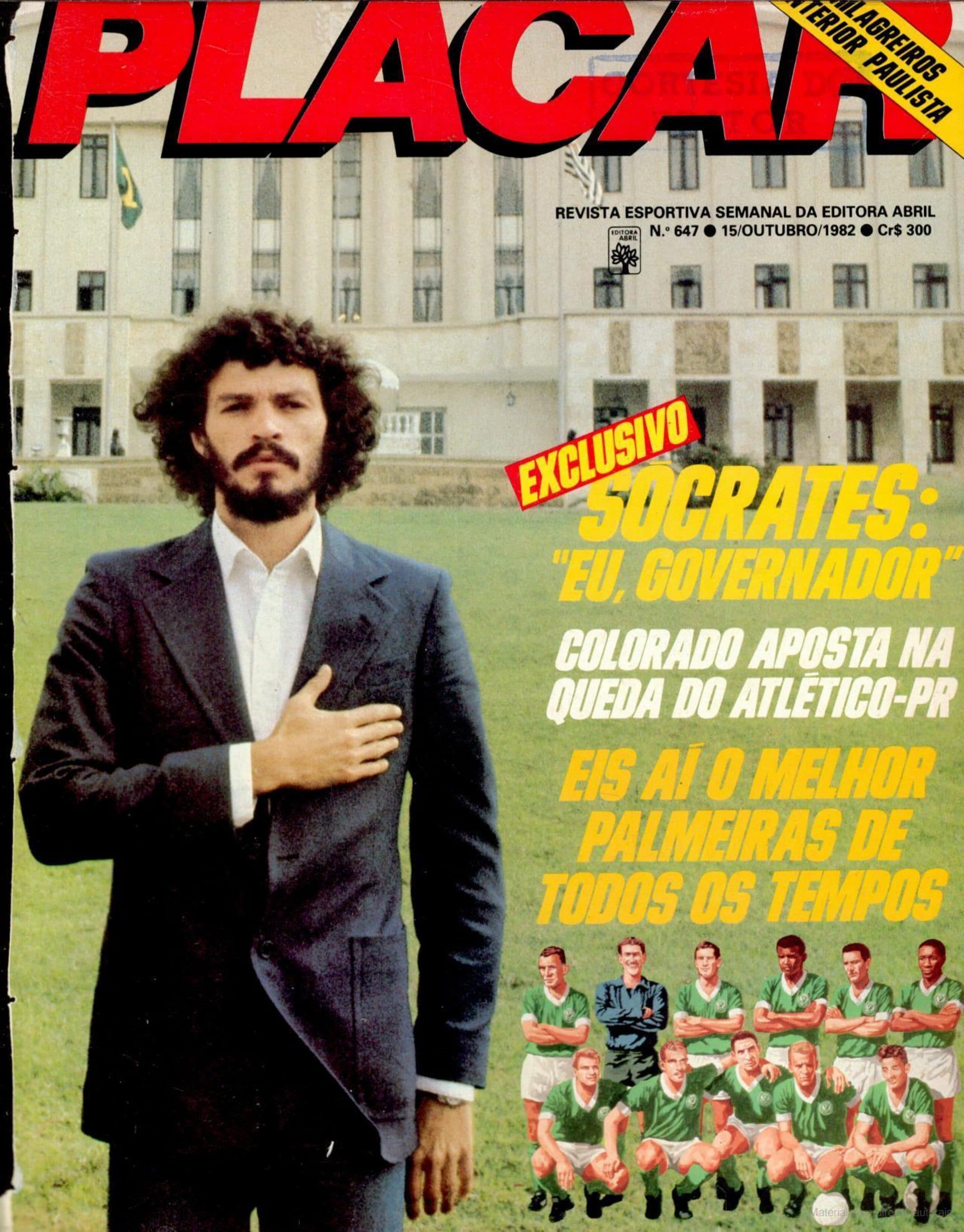 Capa da edição Sócrates: Eu, governador da revista PLACAR