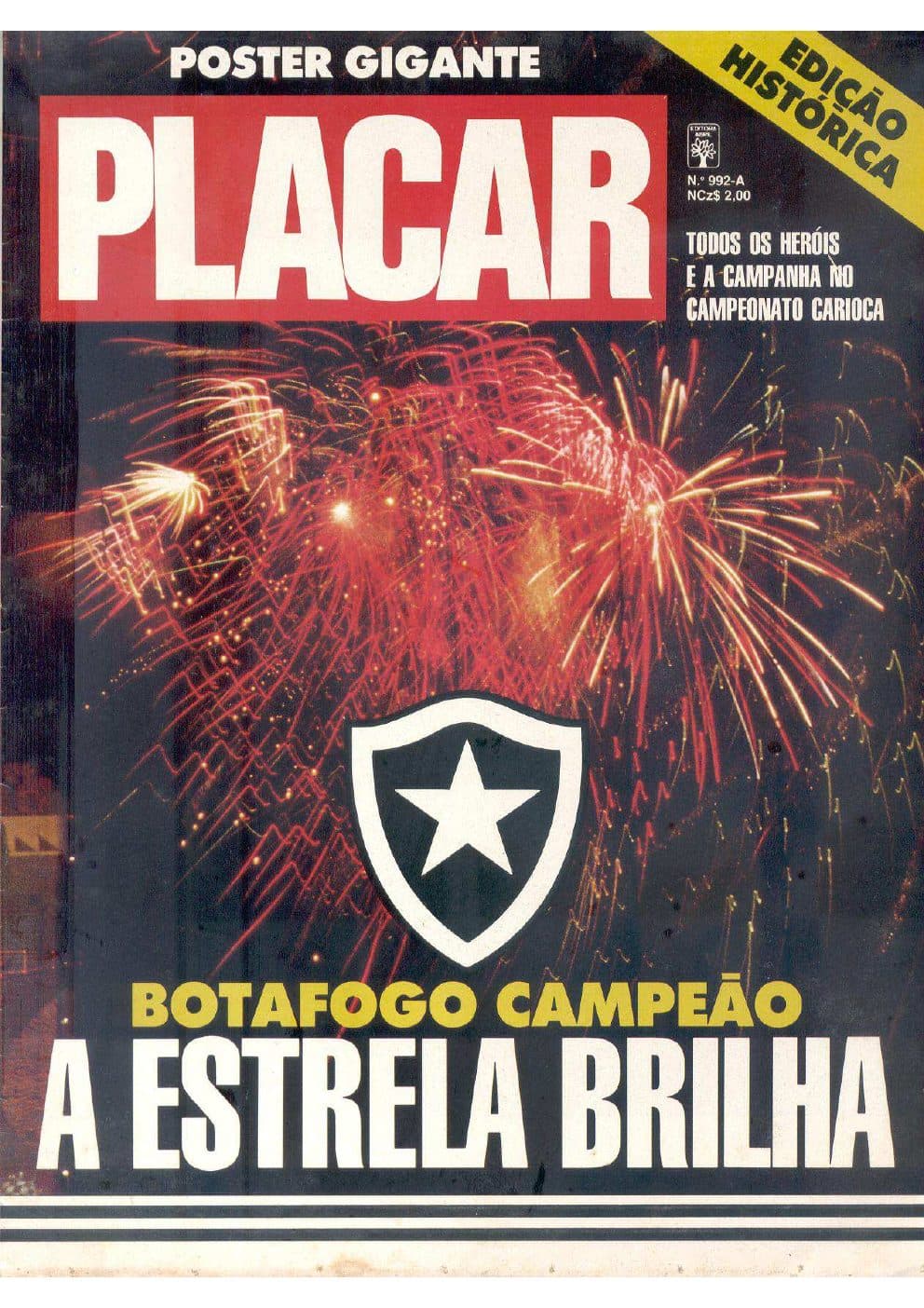 Capa da edição Nº 992A da revista PLACAR