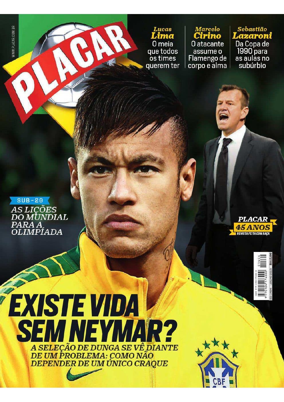 Capa da edição Existe vida sem Neymar? da revista PLACAR