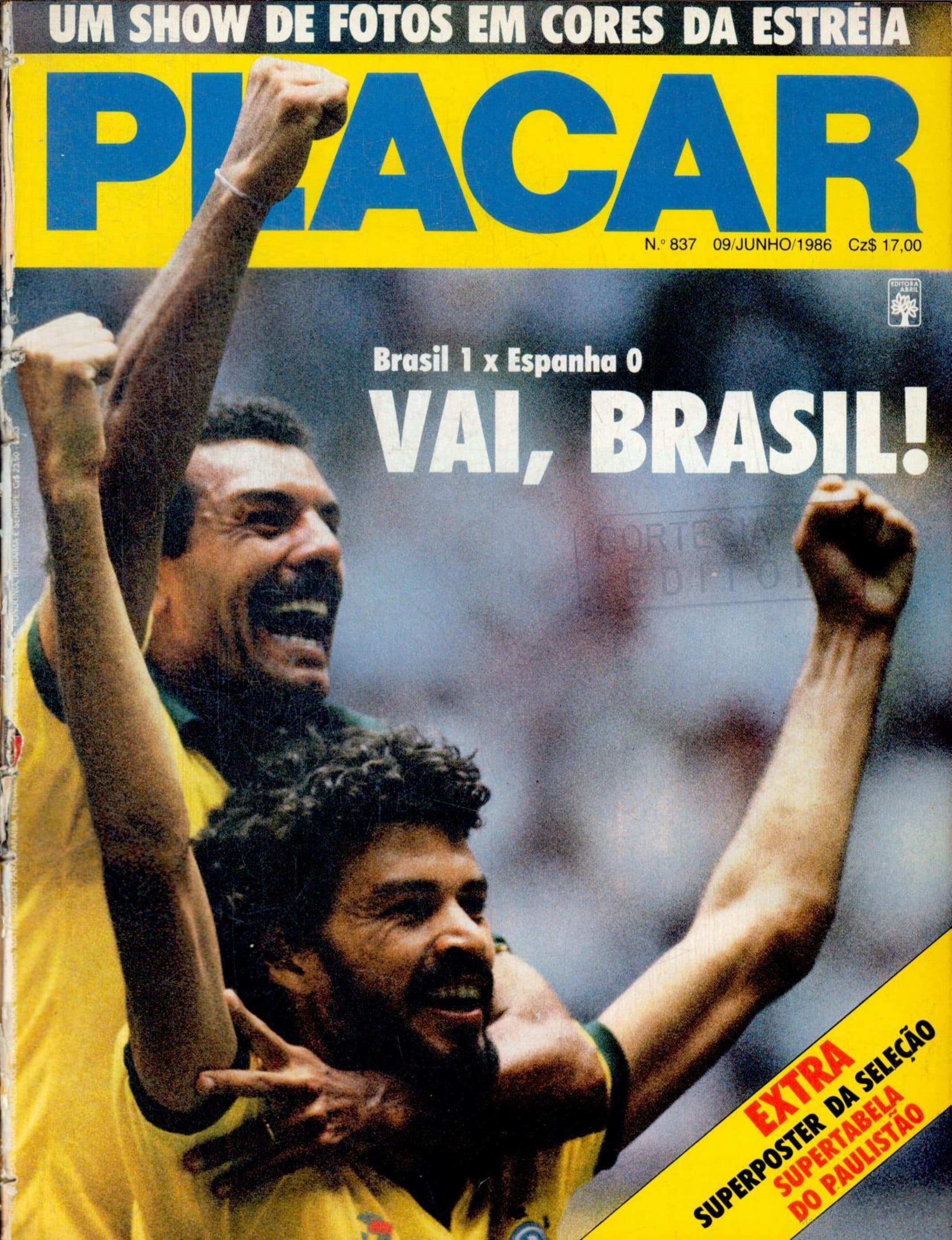 Capa da edição COPA 86 da revista PLACAR