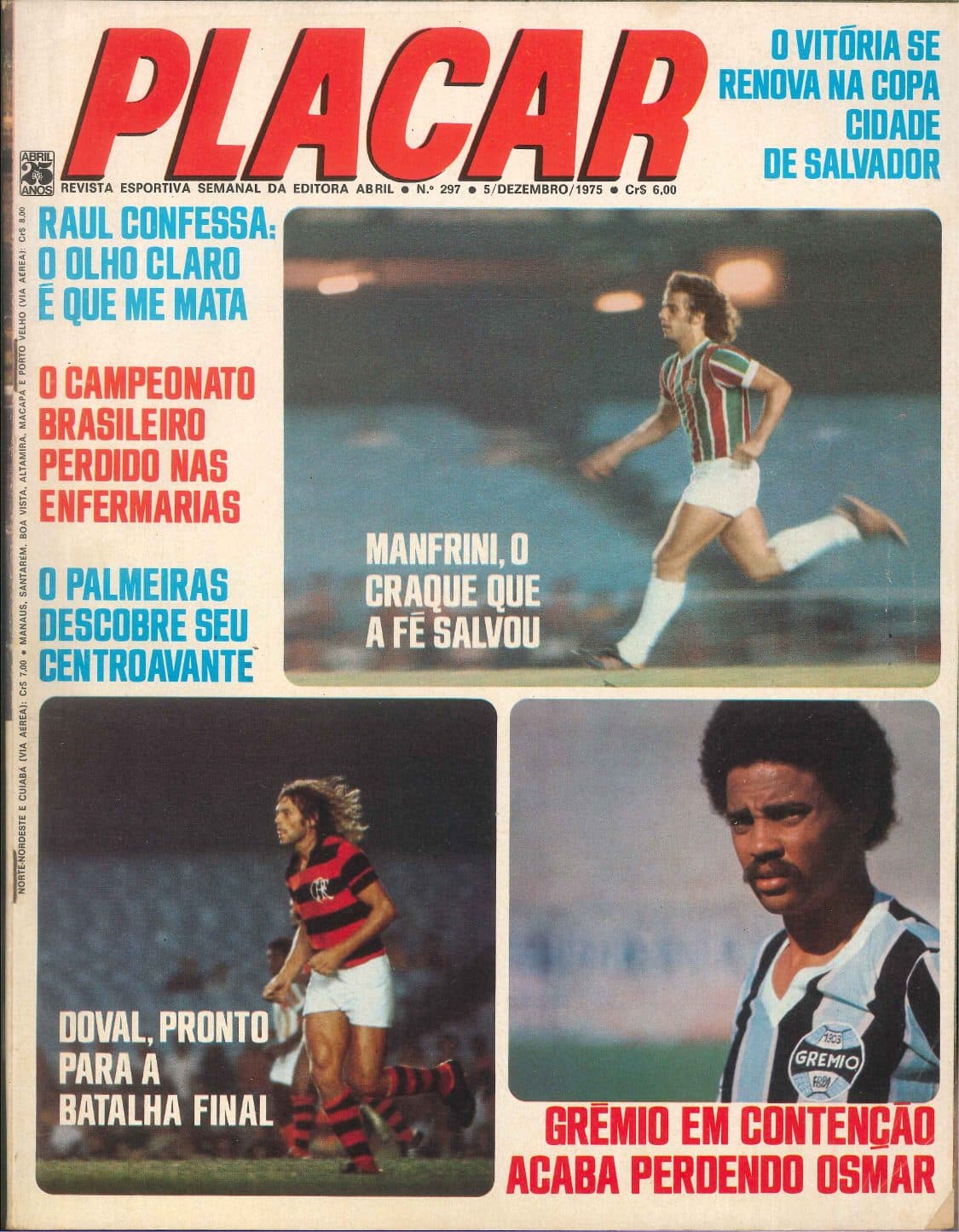 Capa da edição O Vitória se renova na Copa Cidade de Salvador da revista PLACAR