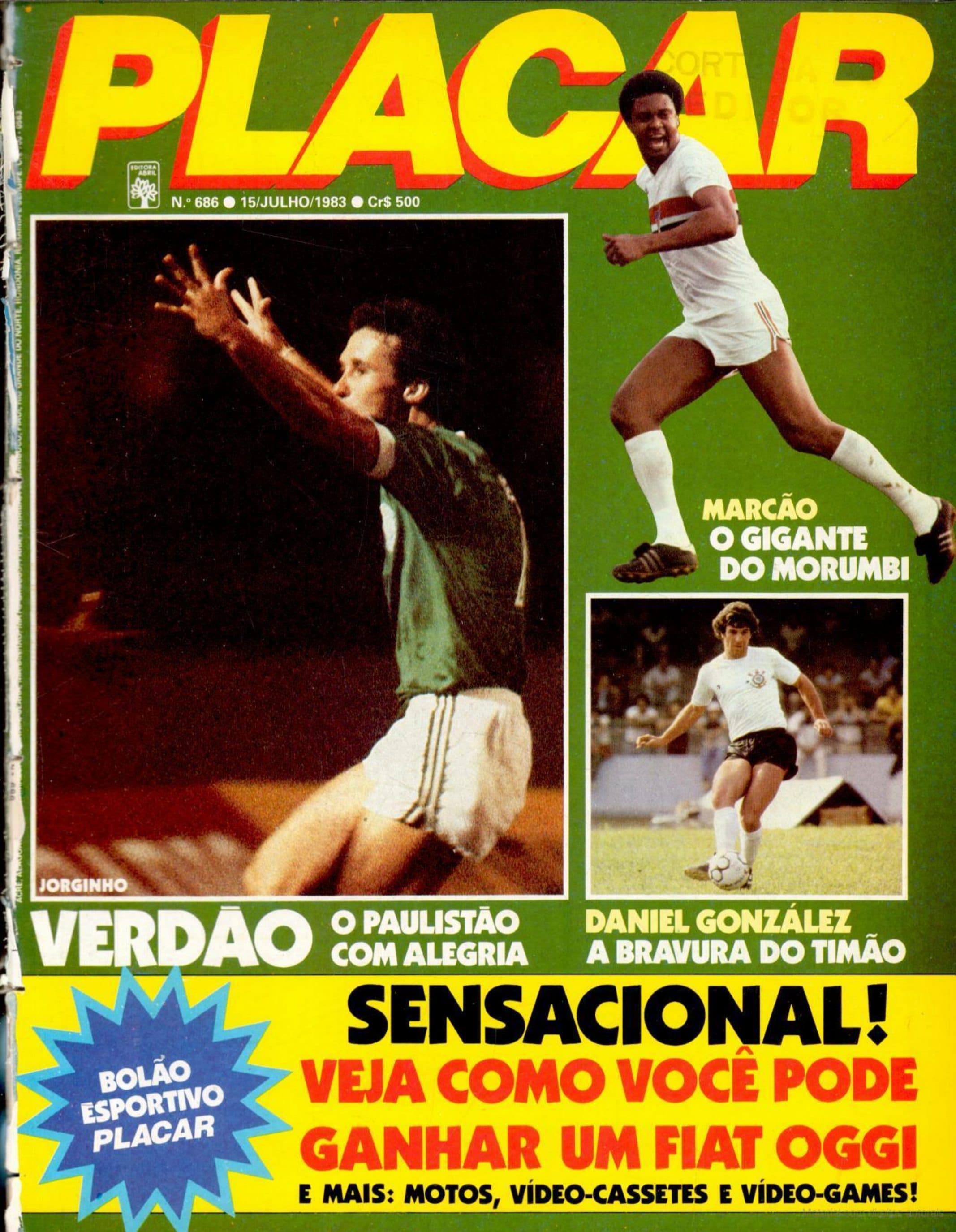 Capa da edição Jorginho Verdão O Paulistão Com Alegria da revista PLACAR