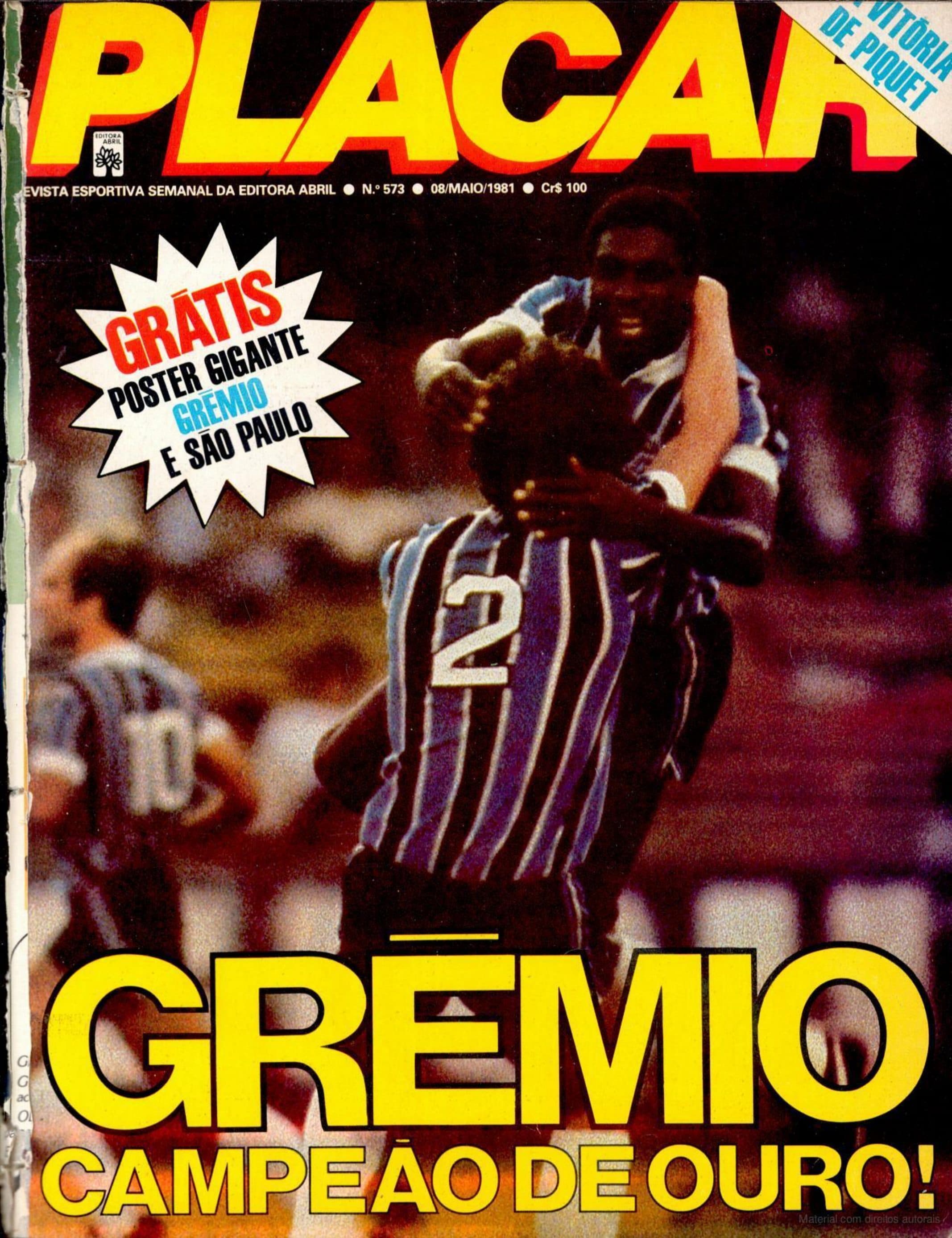Capa da edição GRÊMIO CB da revista PLACAR