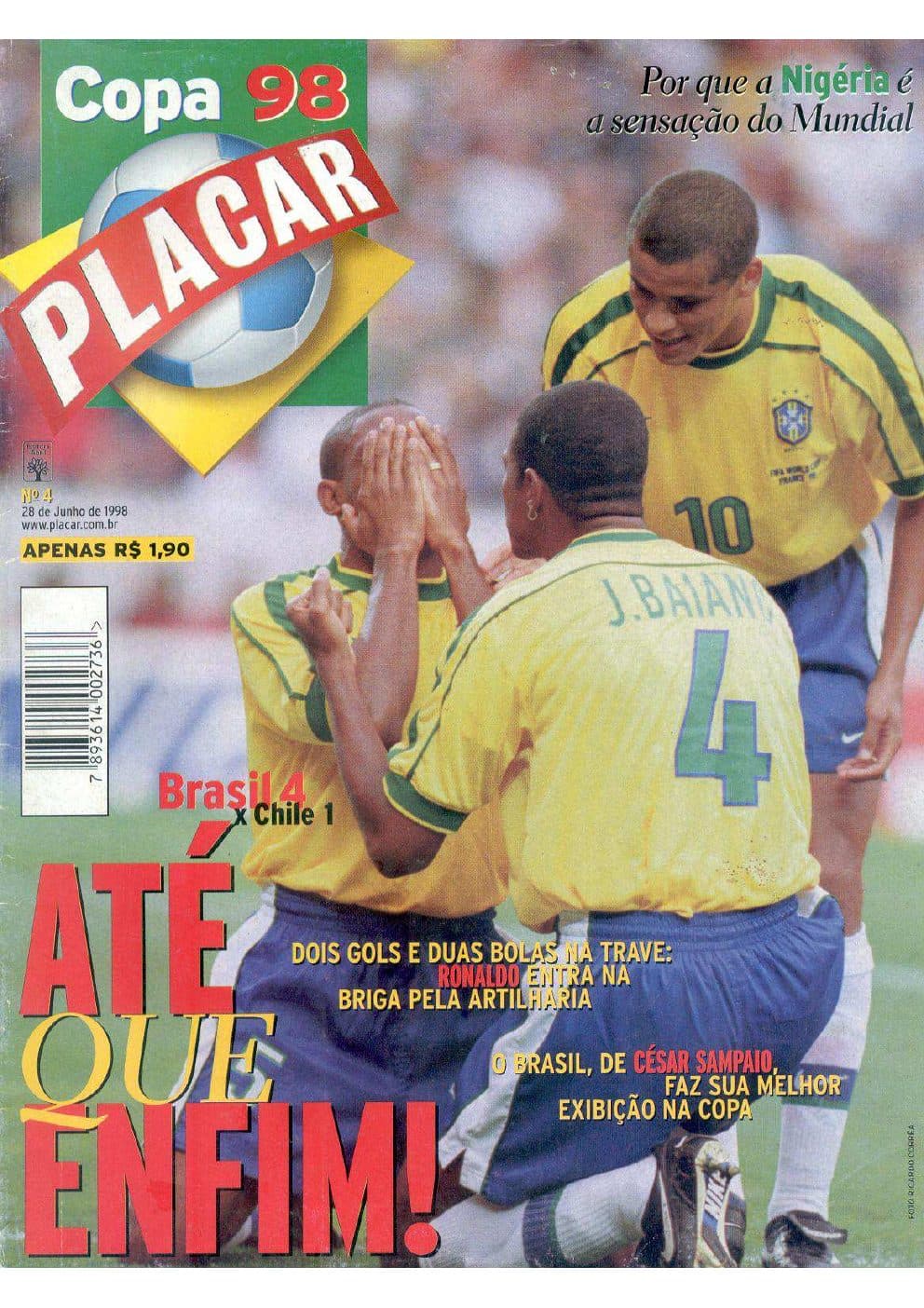 Capa da edição Copa 98 — Nº 4 da revista PLACAR