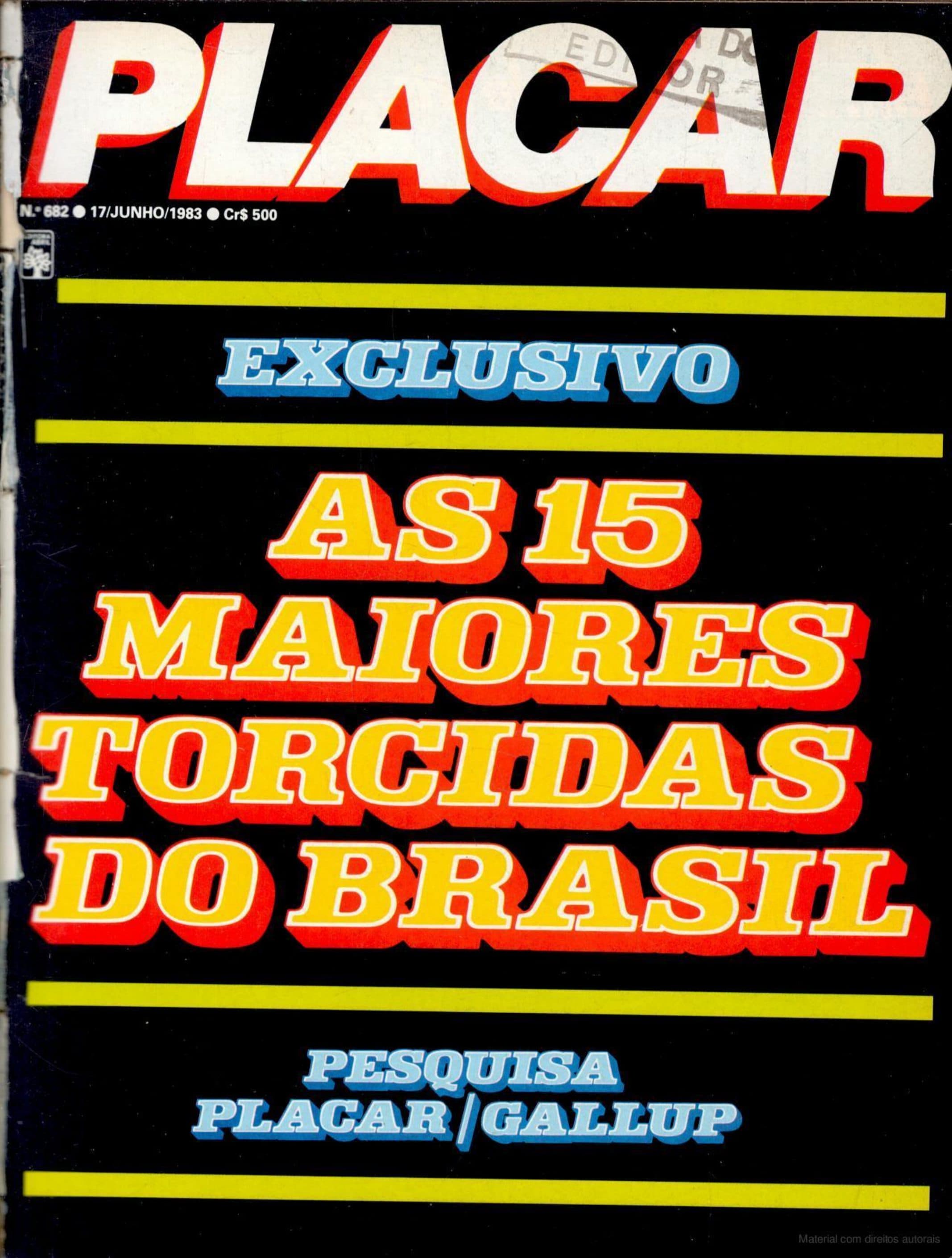 Capa da edição As 15 Maiores Torcidas do Brasil da revista PLACAR