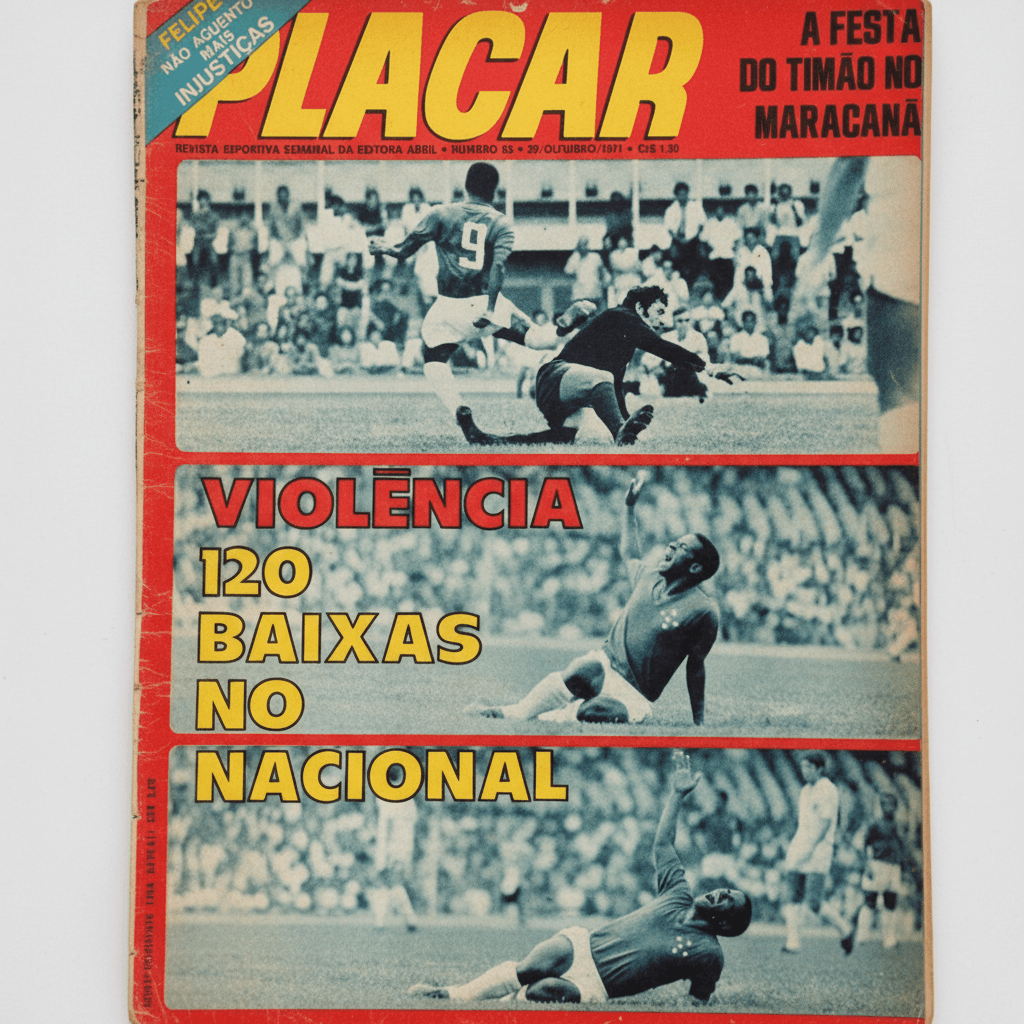 Capa da edição Violência 120 Baixas No Nacional da revista PLACAR
