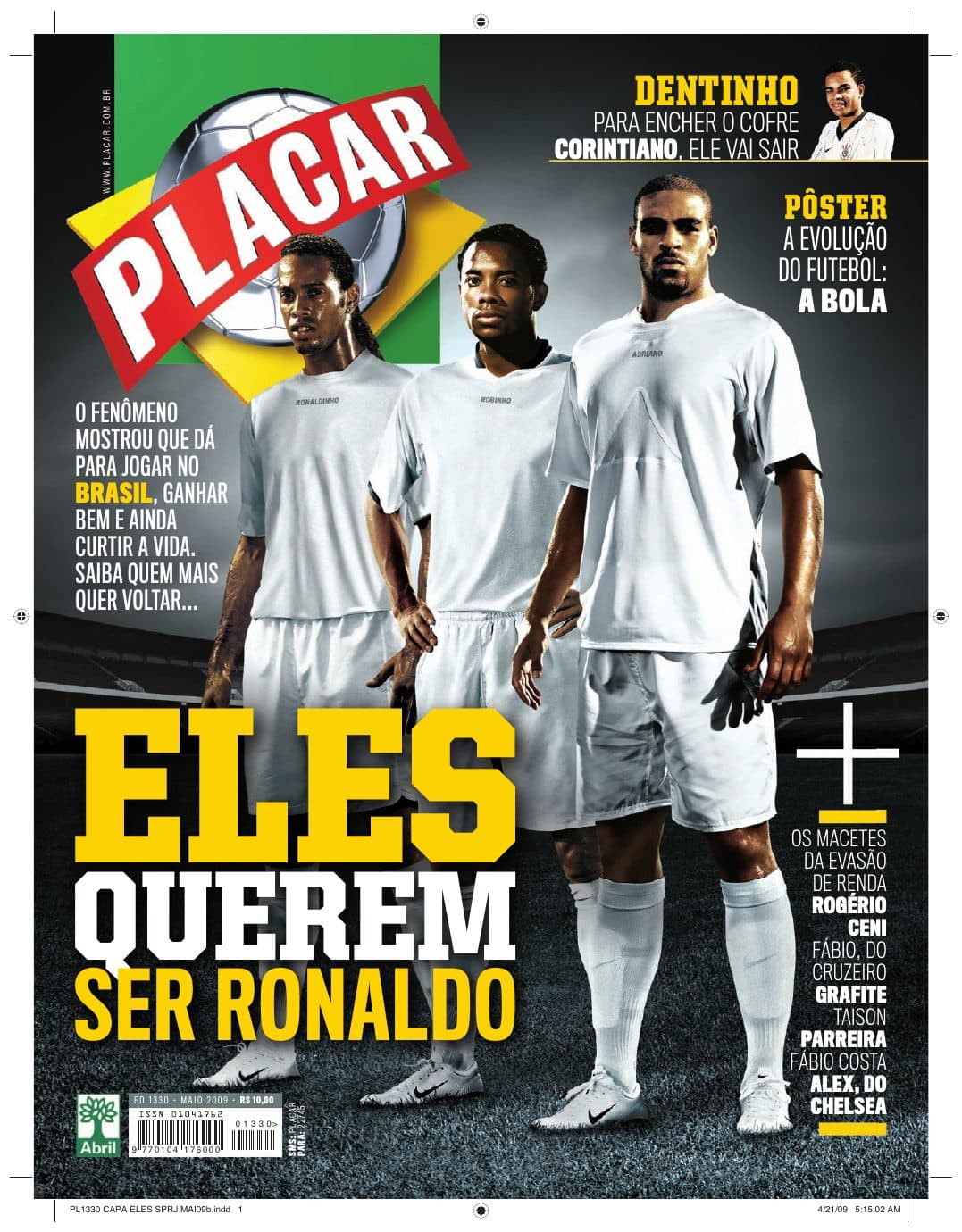 Capa da edição Nº 1330 da revista PLACAR