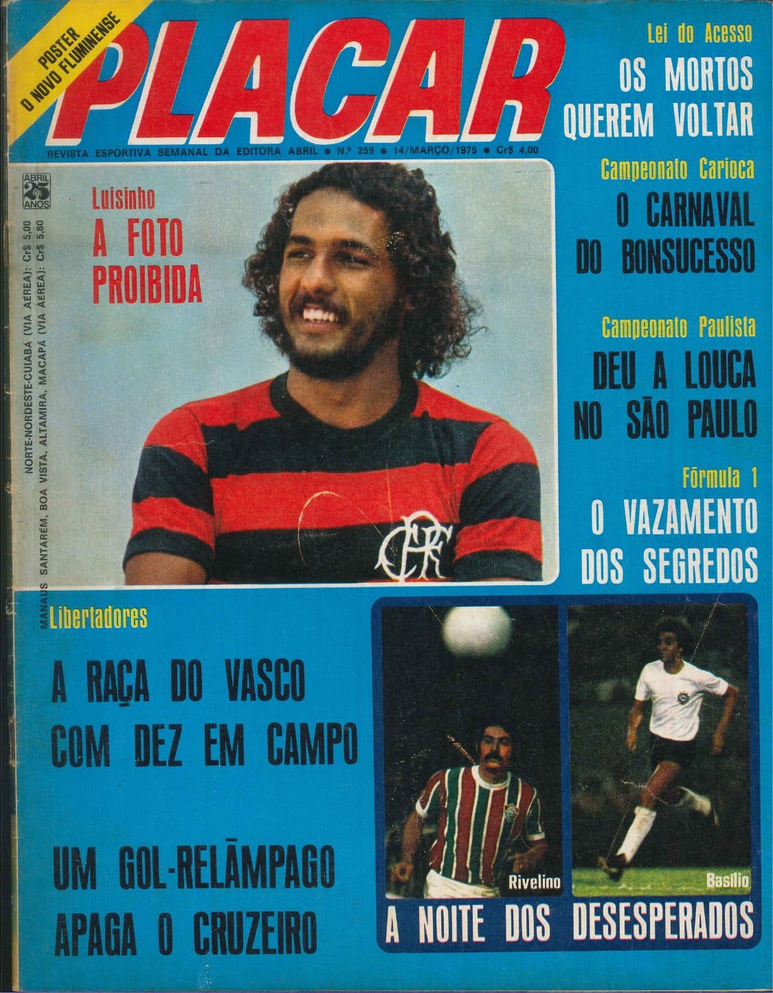 Capa da edição Luisinho: A FOTO PROIBIDA da revista PLACAR