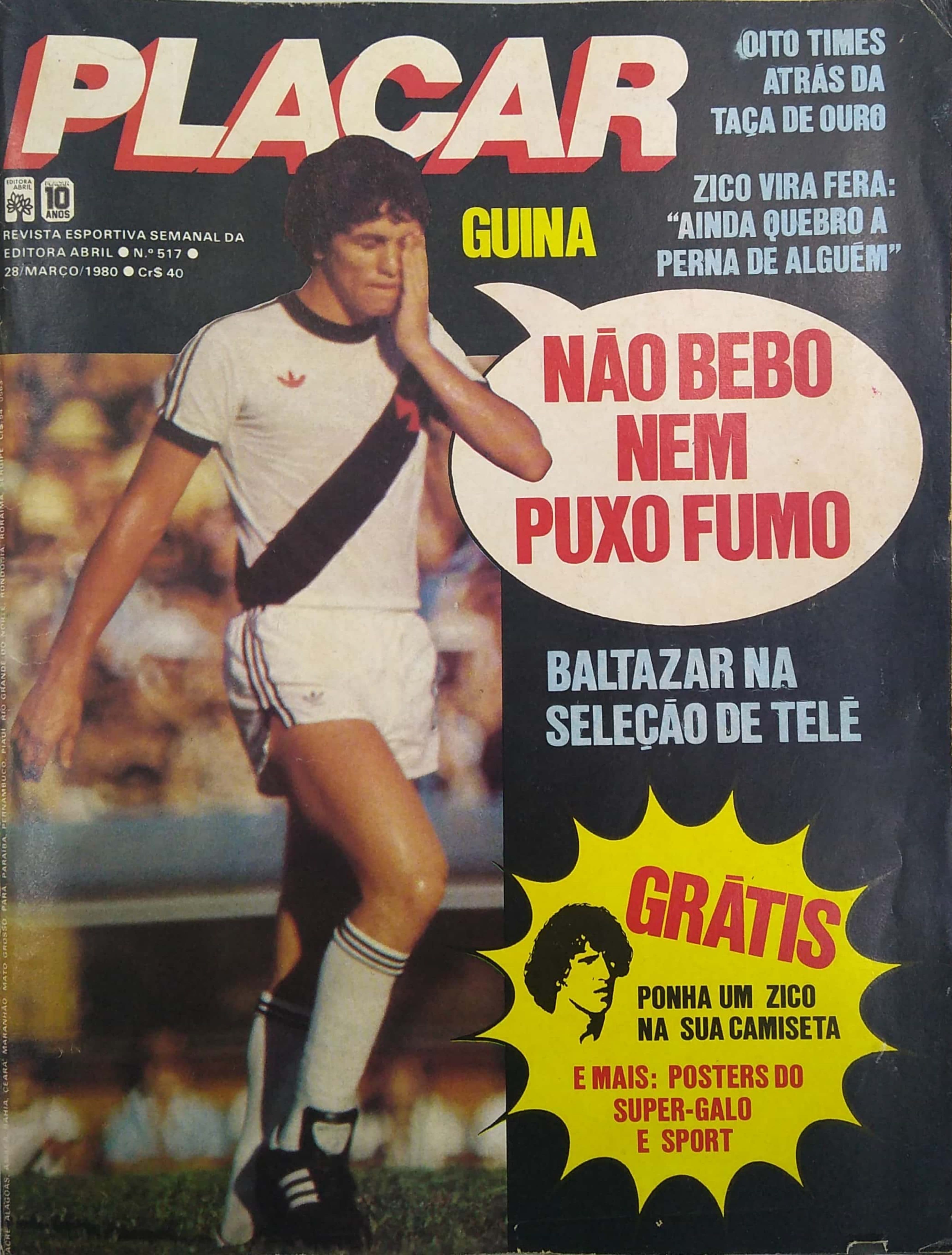 Capa da edição Não bebo nem puxo fumo da revista PLACAR