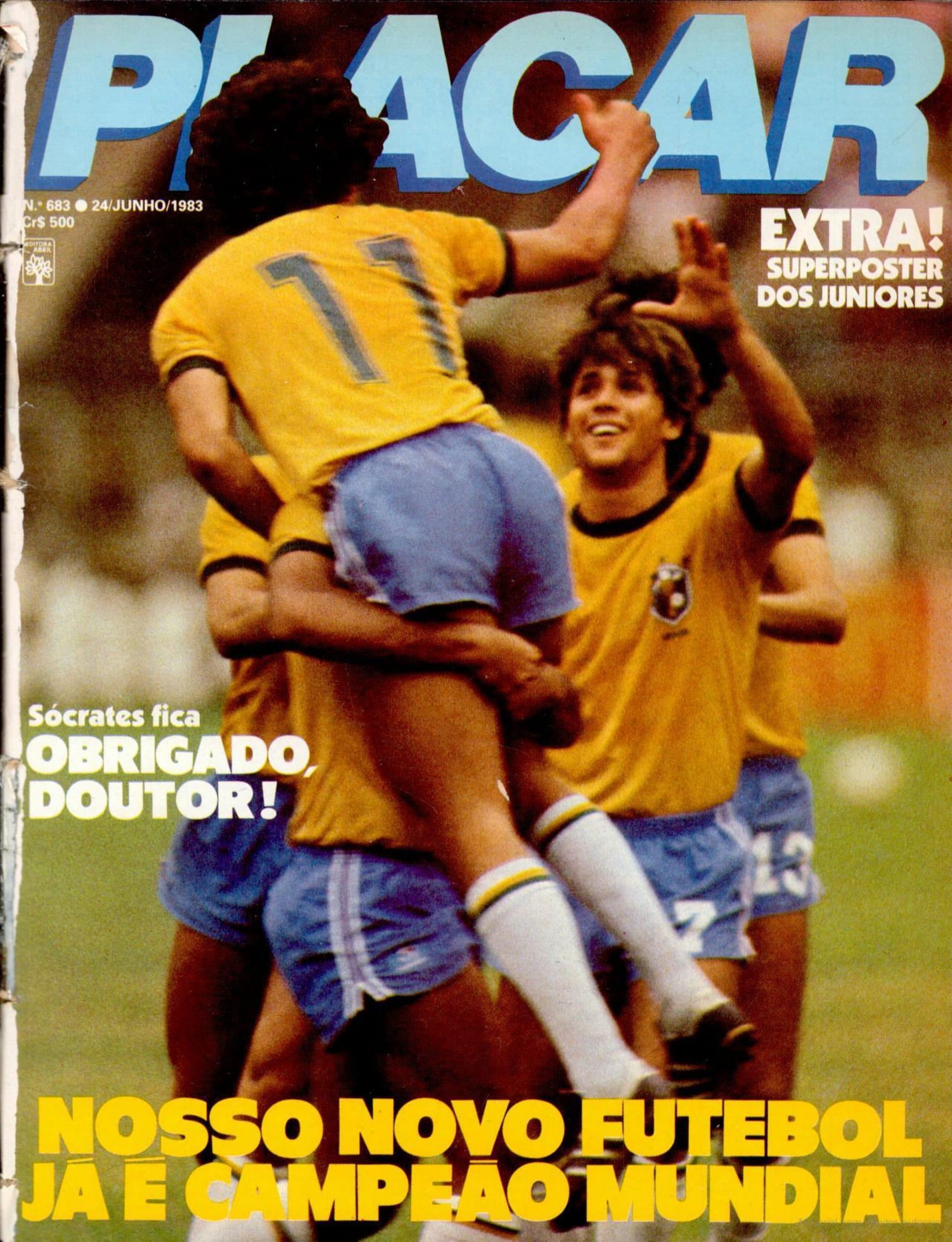 Capa da edição Nosso novo futebol já é campeão mundial da revista PLACAR