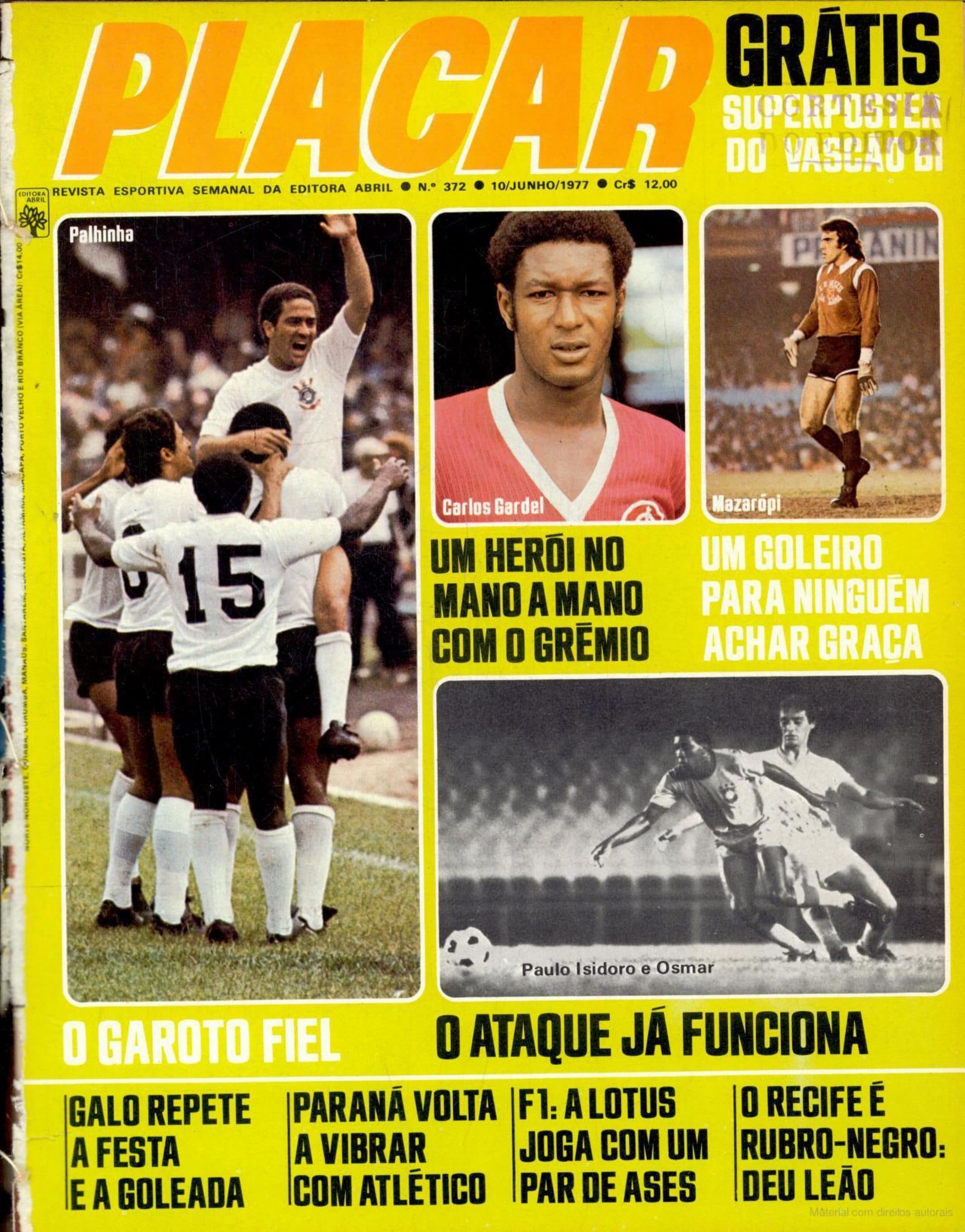 Capa da edição Um Herói no Mano a Mano com o Grêmio da revista PLACAR