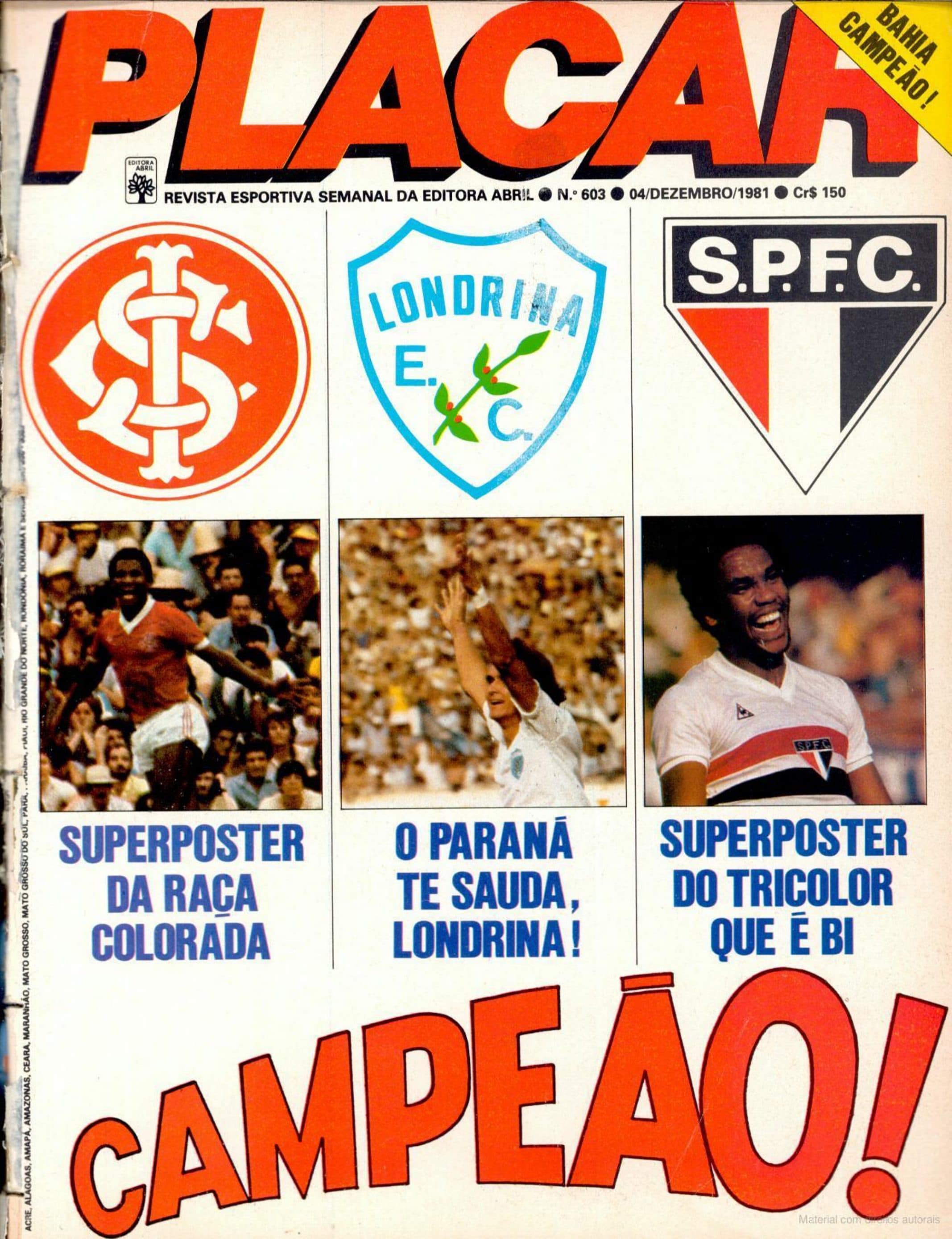 Capa da edição Bahia Campeão! da revista PLACAR