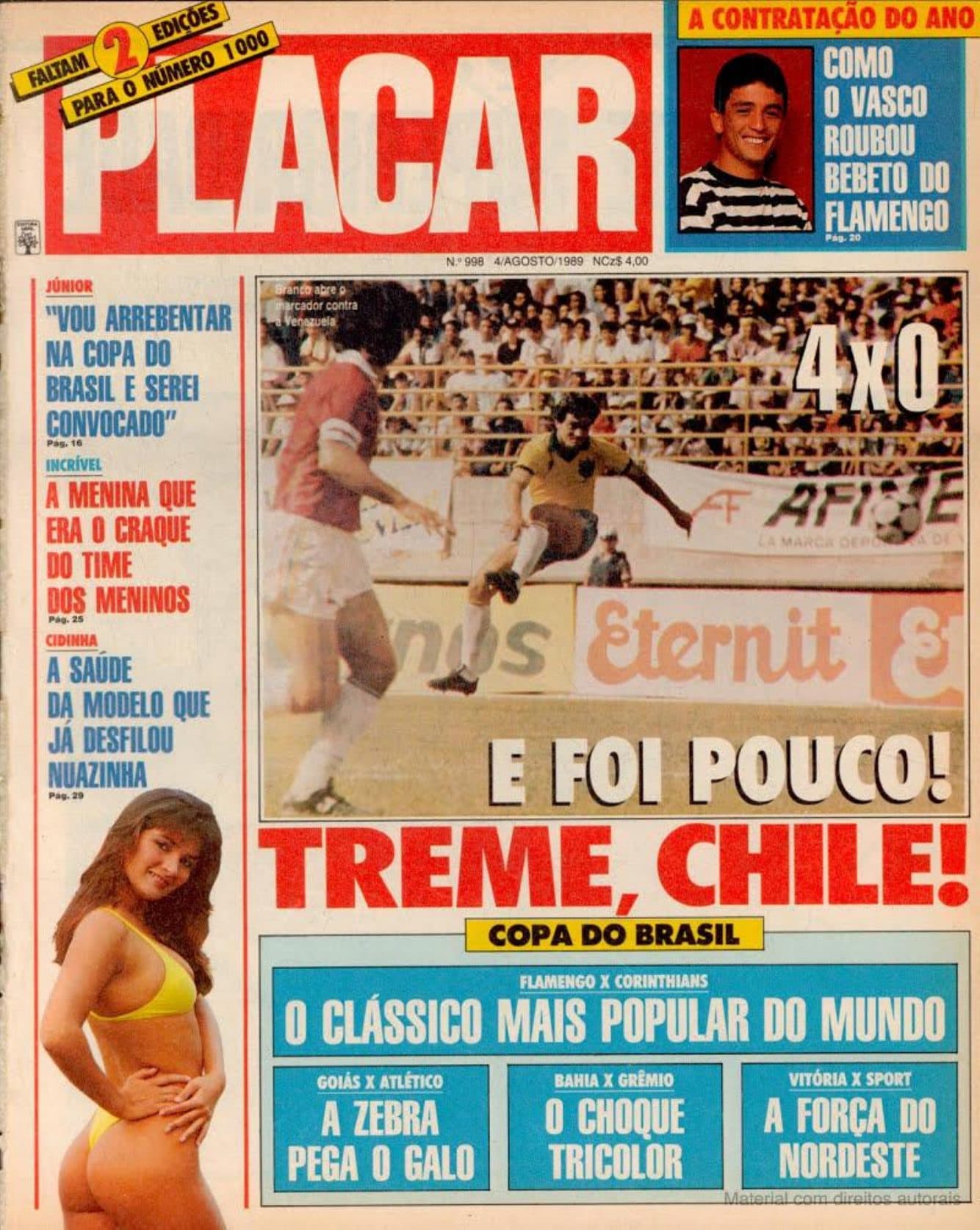 Capa da edição Nº 998 da revista PLACAR