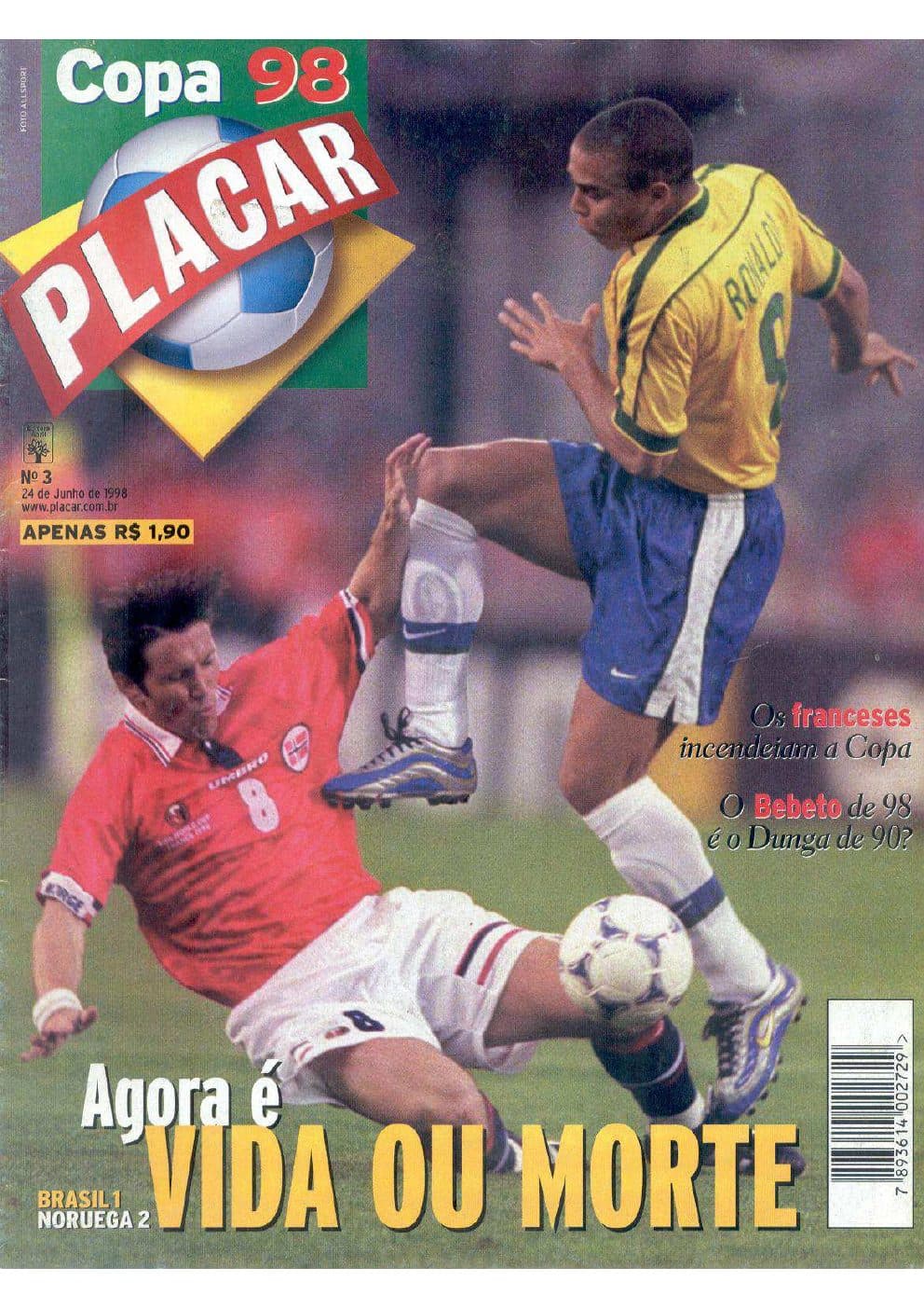 Capa da edição Copa 98 — Nº 3 da revista PLACAR