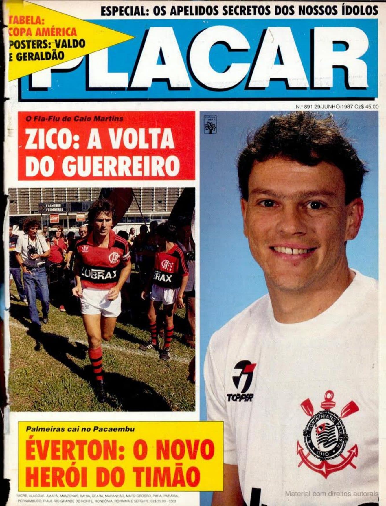 Capa da edição Zico: A volta do guerreiro da revista PLACAR