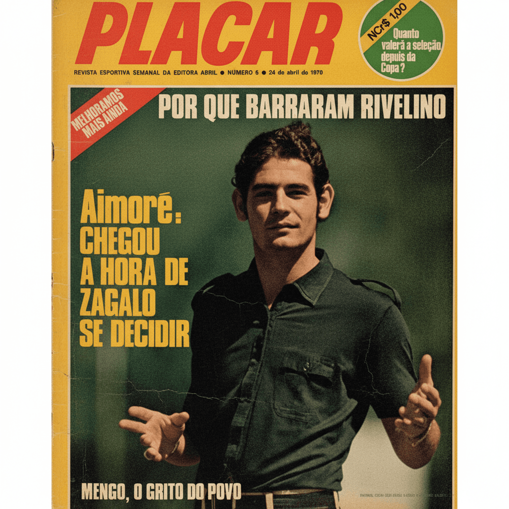 Capa da edição Aimoré: chegou a hora de Zagalo se decidir da revista PLACAR