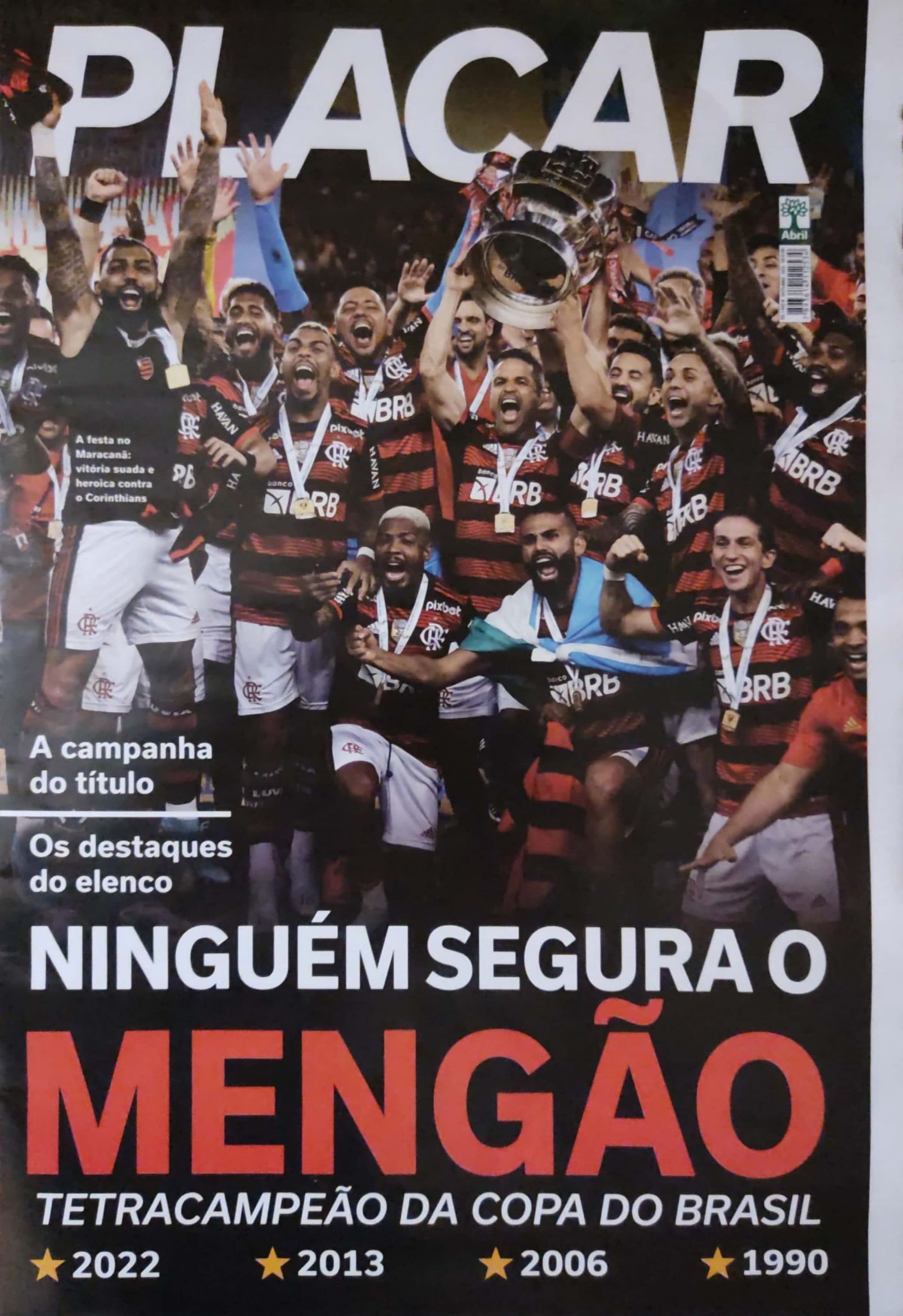 Capa da edição Flamengo Campeão Copa do Brasil 2022 da revista PLACAR