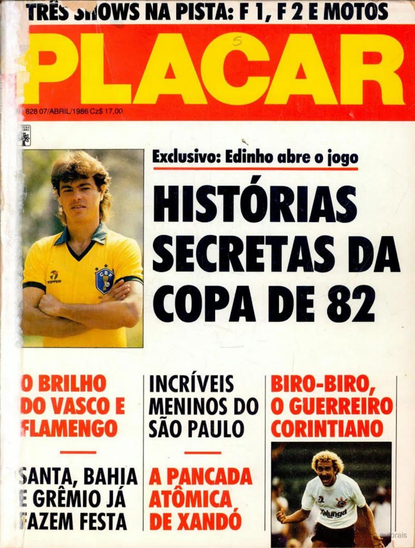 Capa da edição Exclusivo: Edinho abre o jogo da revista PLACAR