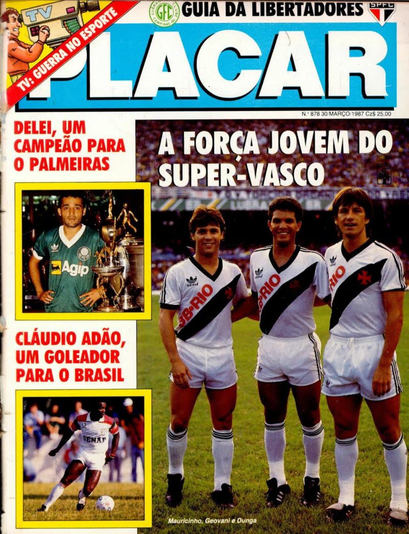 Capa da edição A Força Jovem do Super-Vasco da revista PLACAR