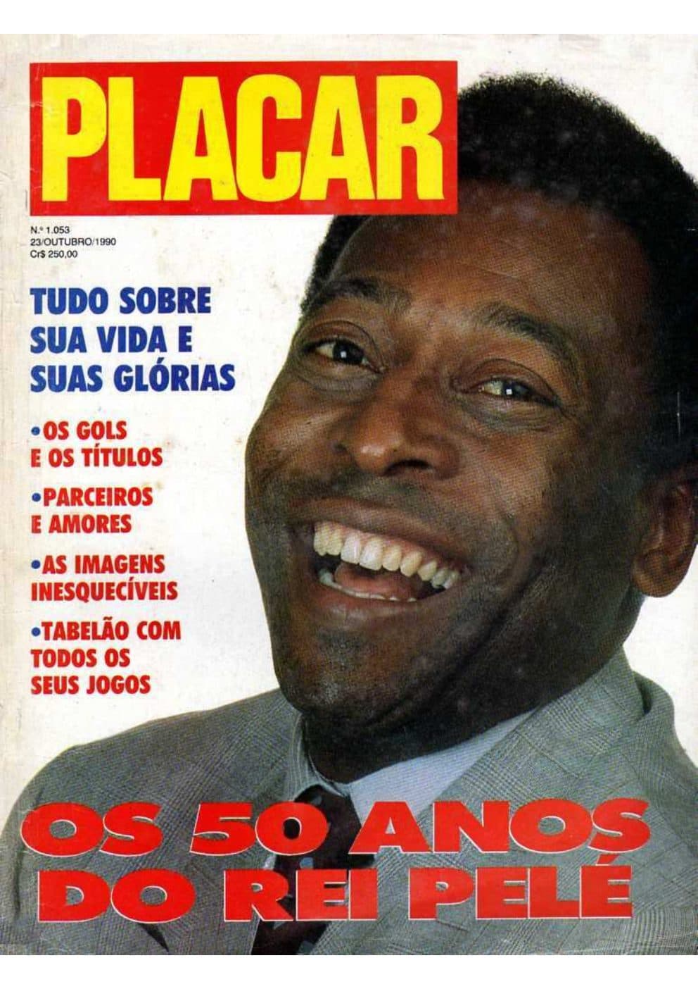 Capa da edição Especial 50 anos de Pelé da revista PLACAR