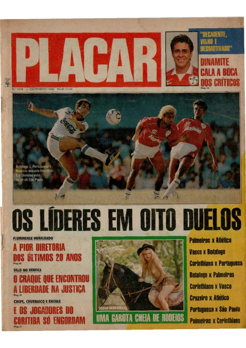 Capa da edição Nº 1016 da revista PLACAR
