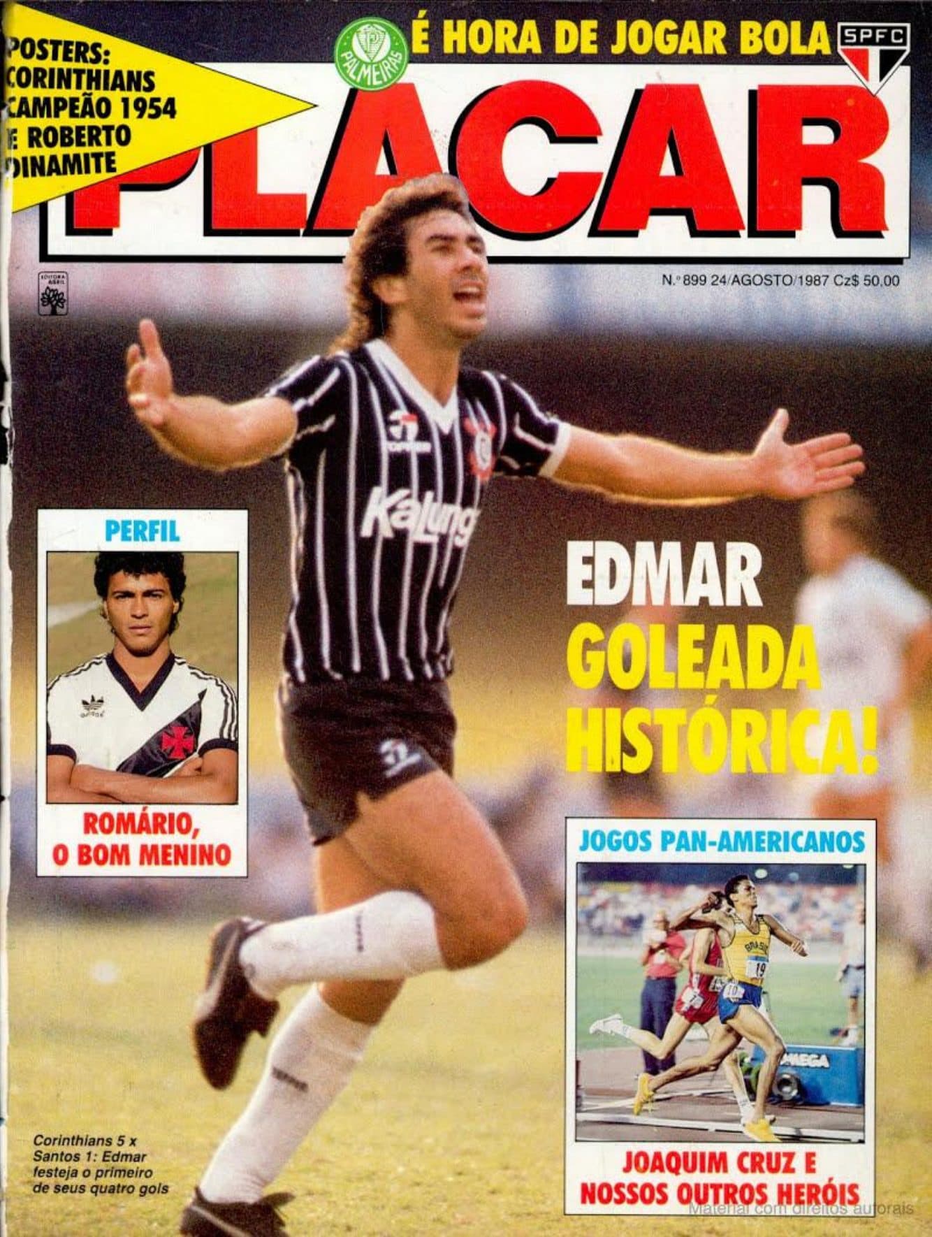 Capa da edição Edmar goleada histórica! da revista PLACAR