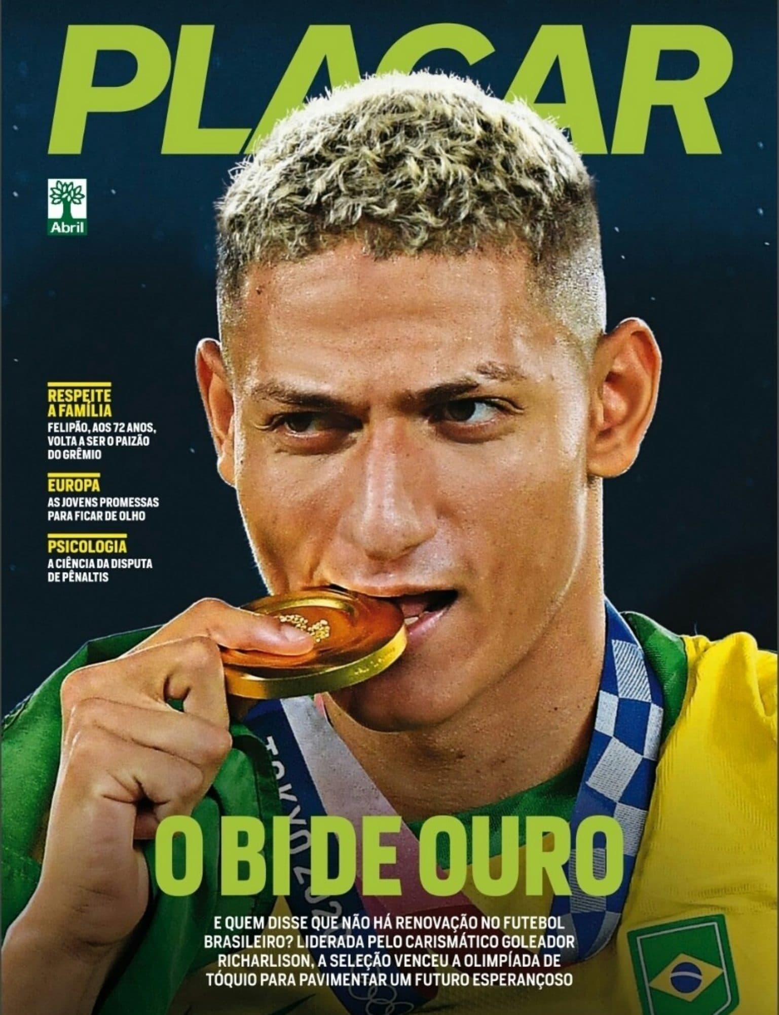 Capa da edição O Bi de Ouro da revista PLACAR