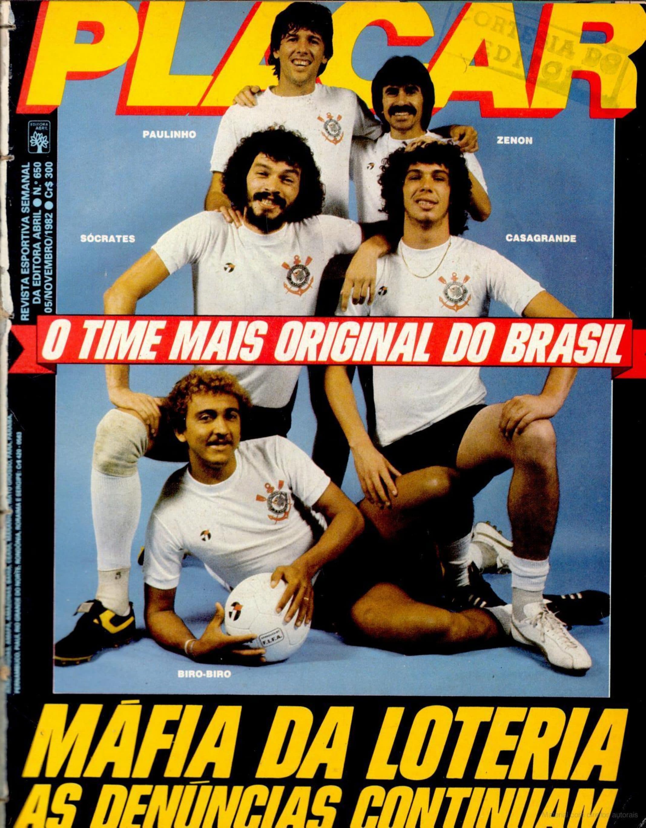 Capa da edição O Time Mais Original do Brasil da revista PLACAR