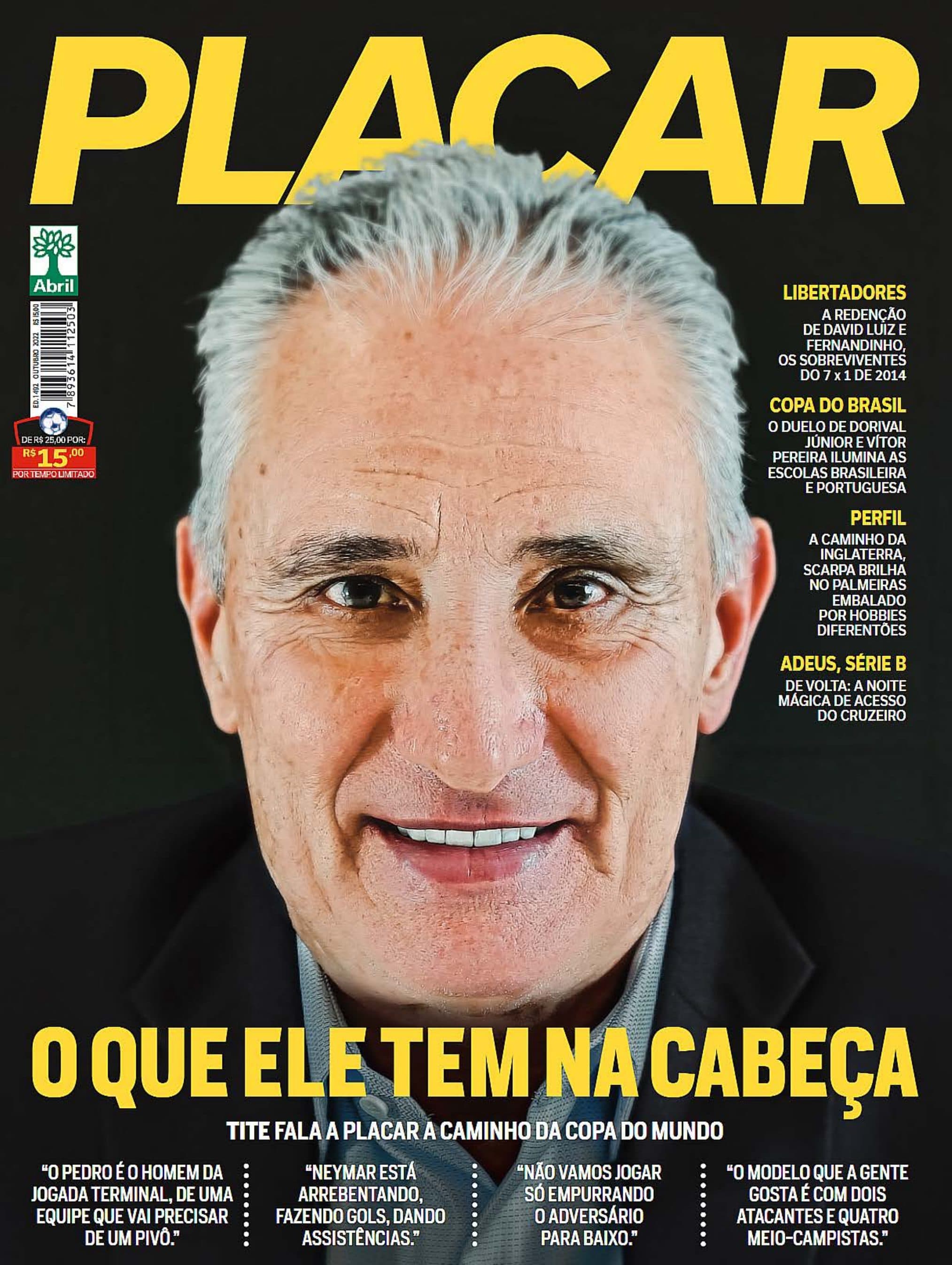 Capa da edição O Que Ele Tem Na Cabeça da revista PLACAR