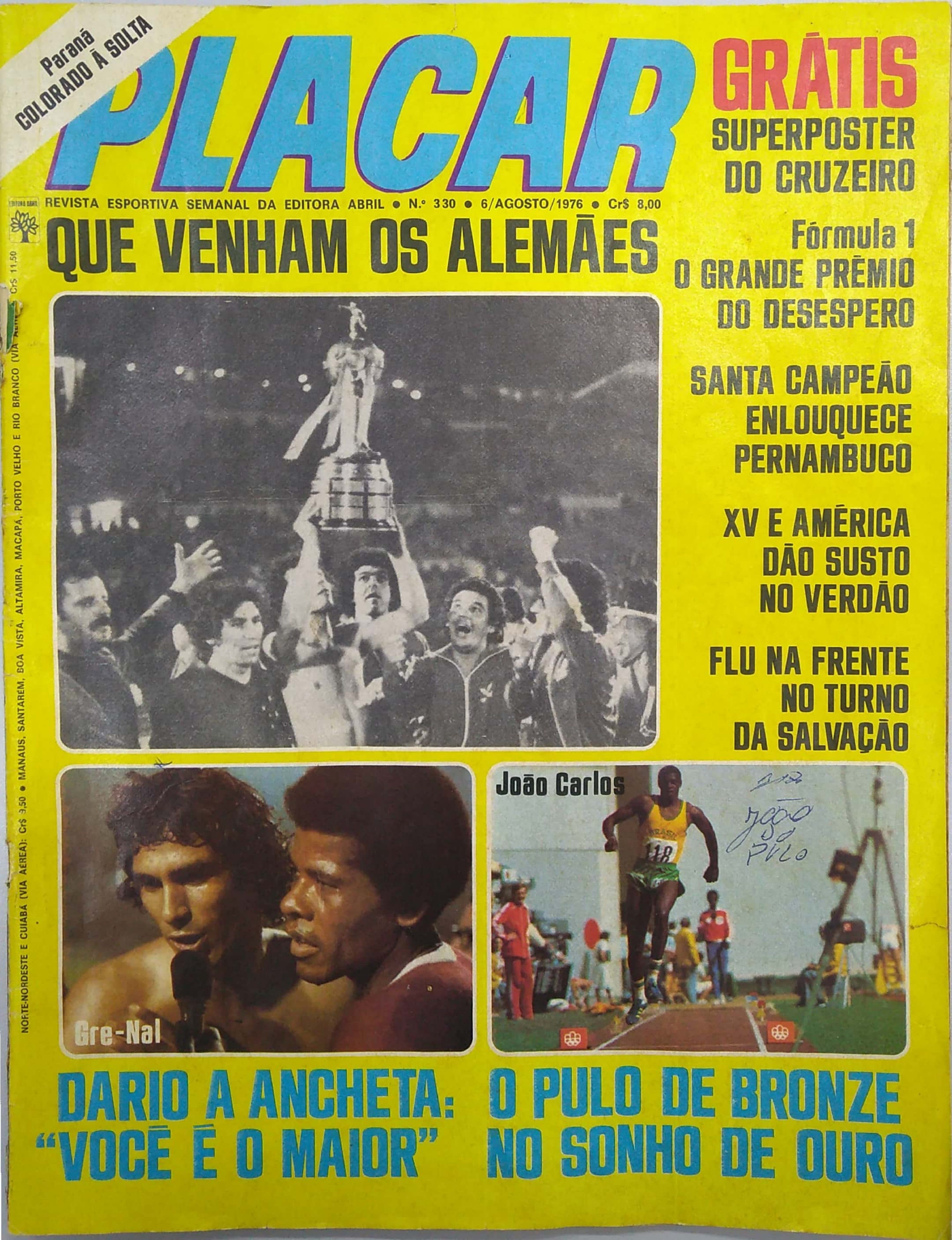 Capa da edição Que venham os alemães da revista PLACAR