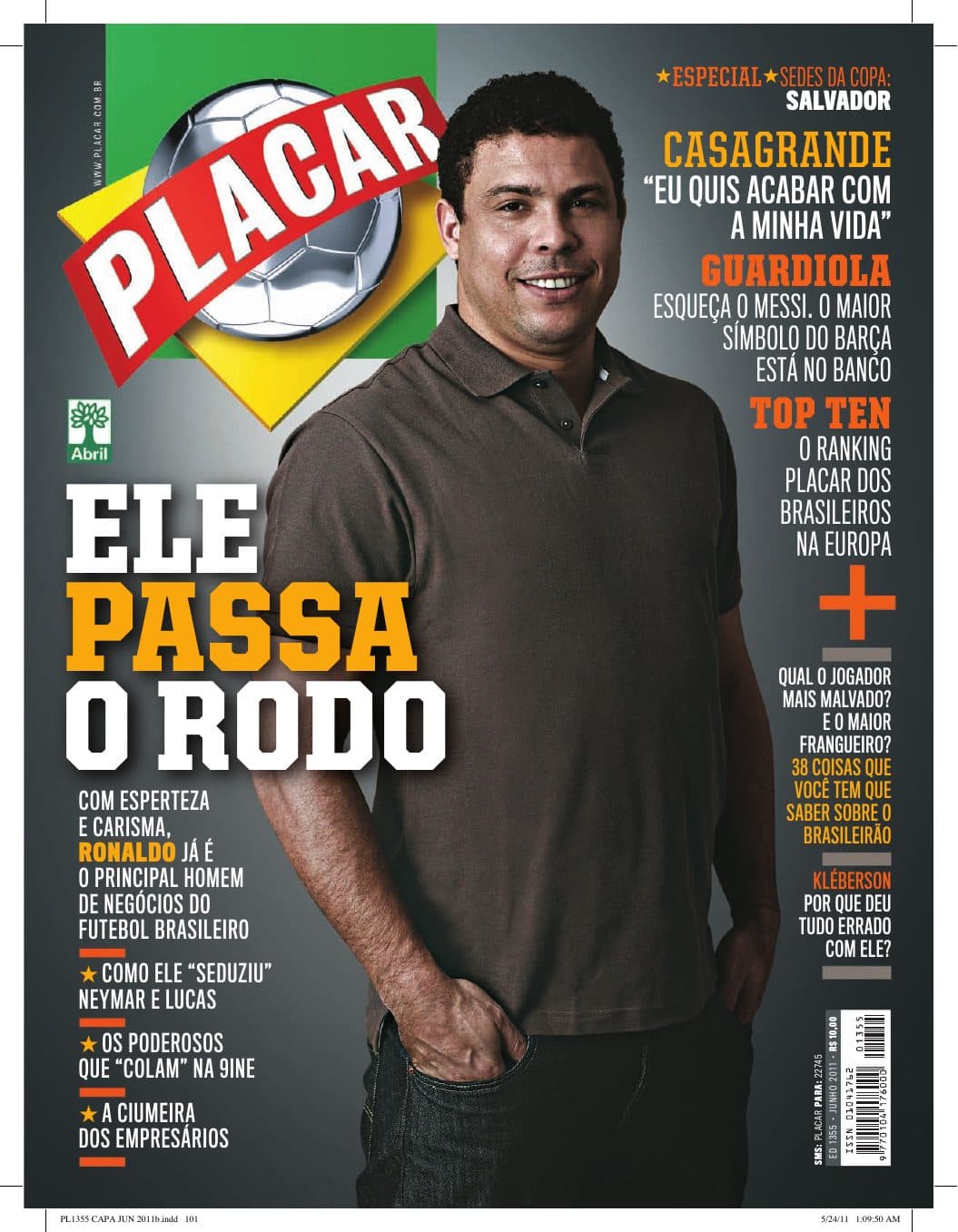Capa da edição Nº 1355 da revista PLACAR