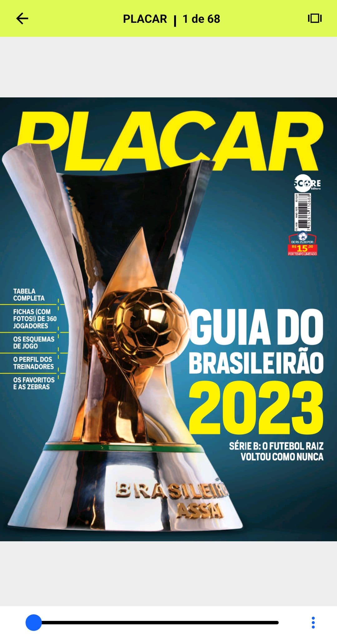 Capa da edição Guia do Brasileirão da revista PLACAR