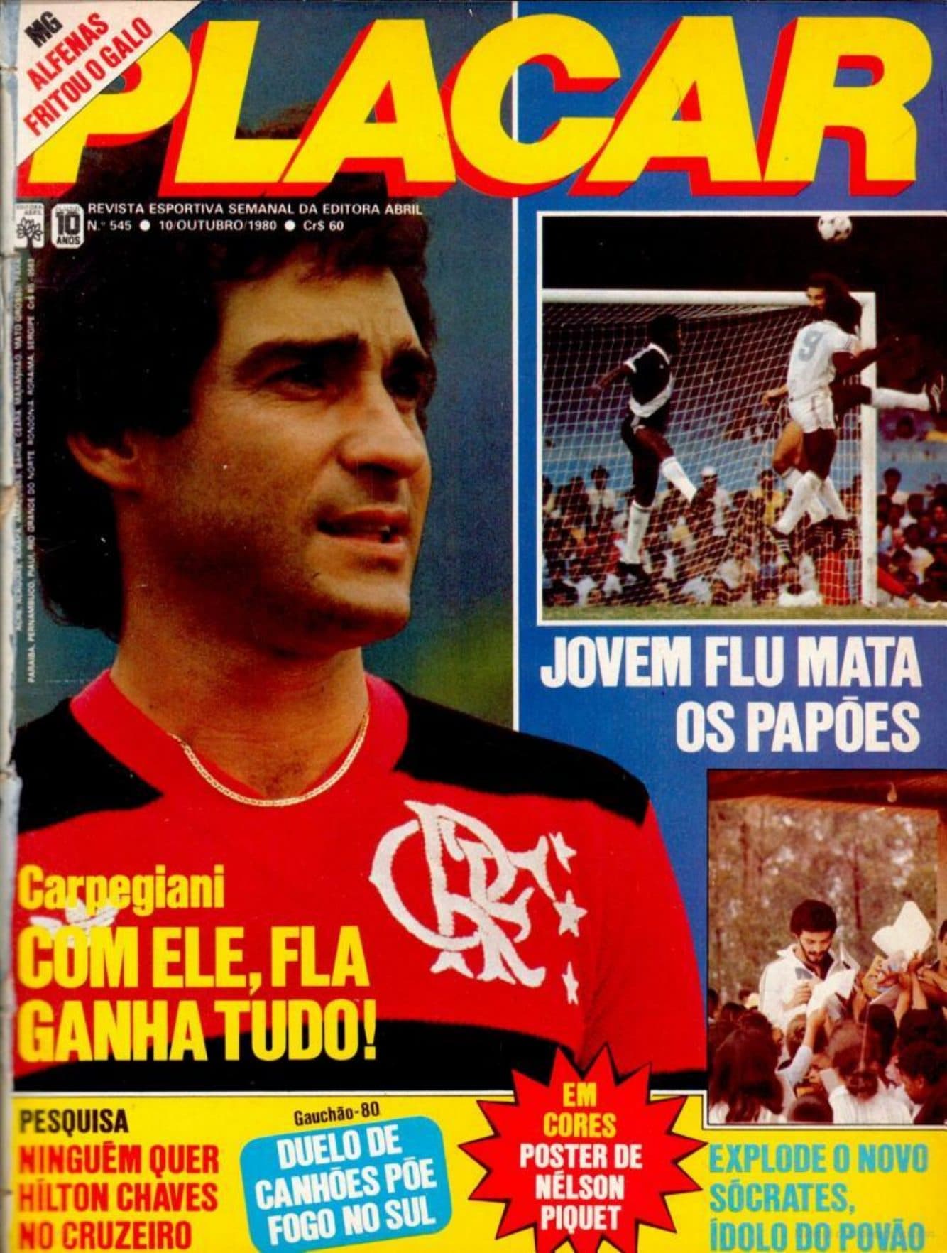 Capa da edição Carpegiani: Com Ele, Fla Ganha Tudo! da revista PLACAR