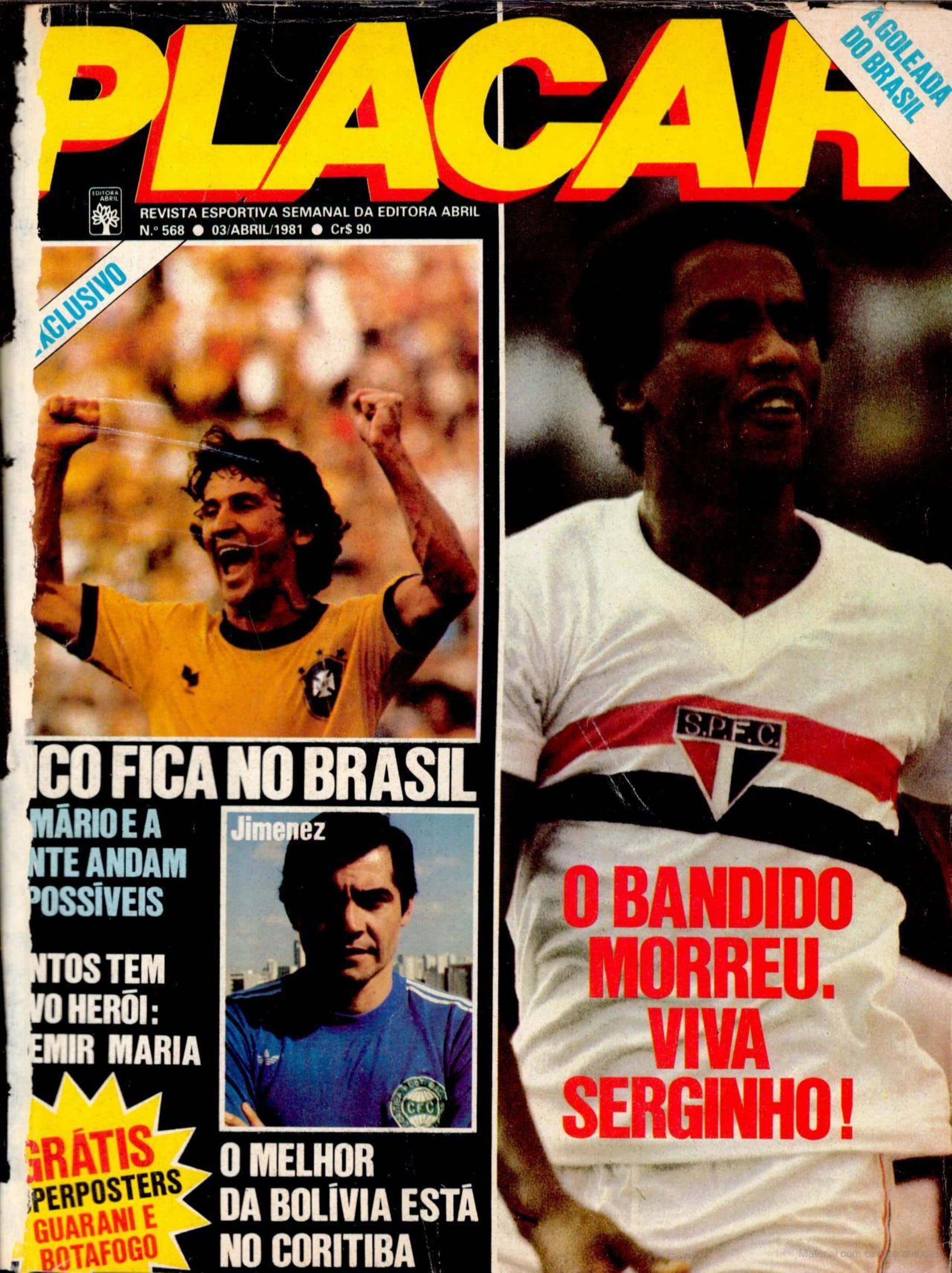 Capa da edição O bandido morreu. Viva Serginho! da revista PLACAR