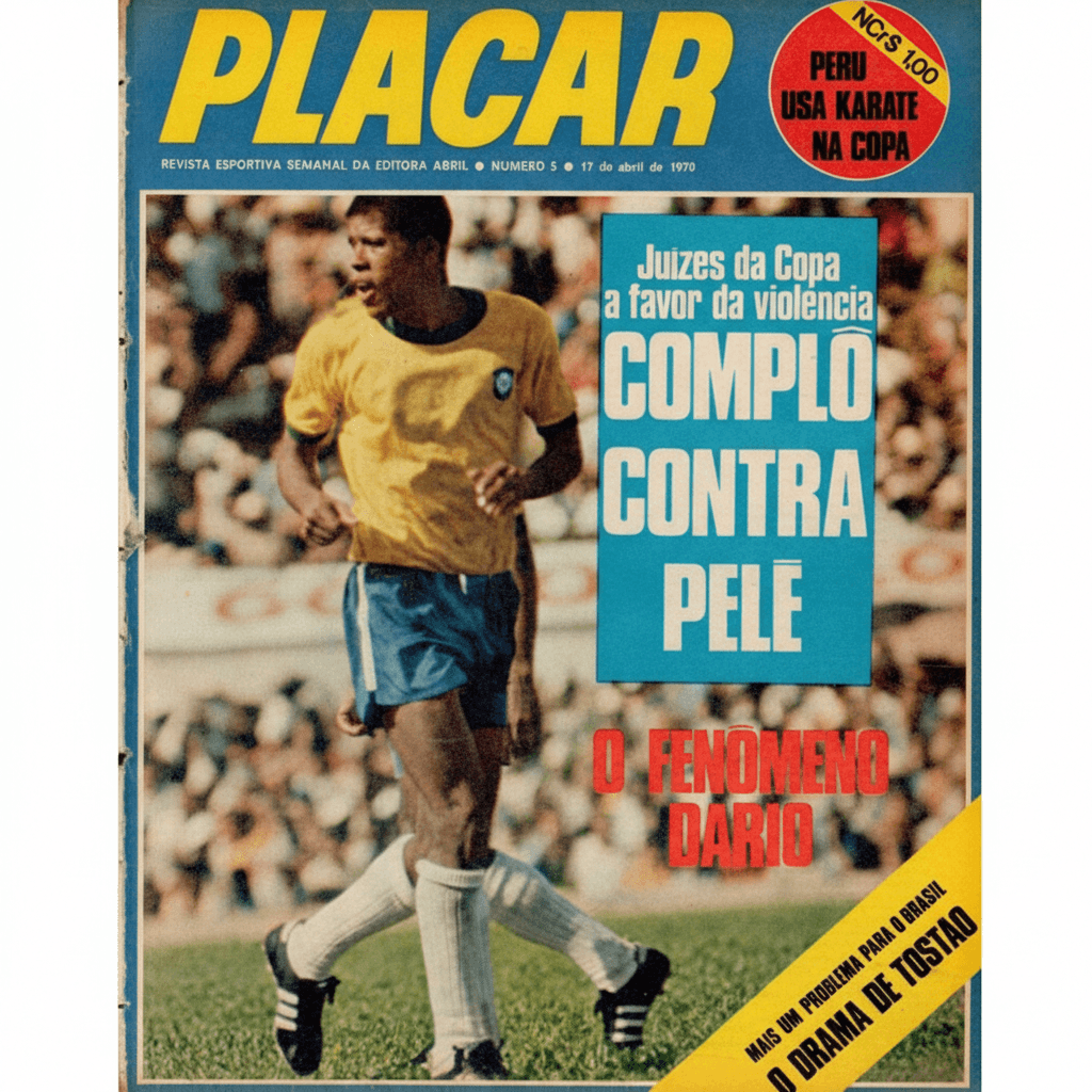 Capa da edição Complô contra Pelé da revista PLACAR