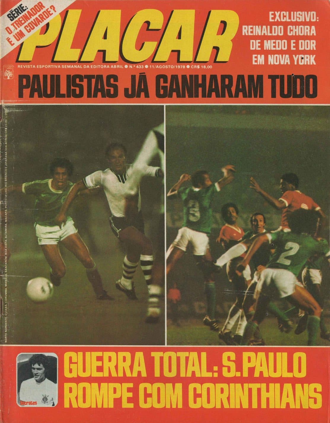 Capa da edição Paulistas já ganharam tudo da revista PLACAR