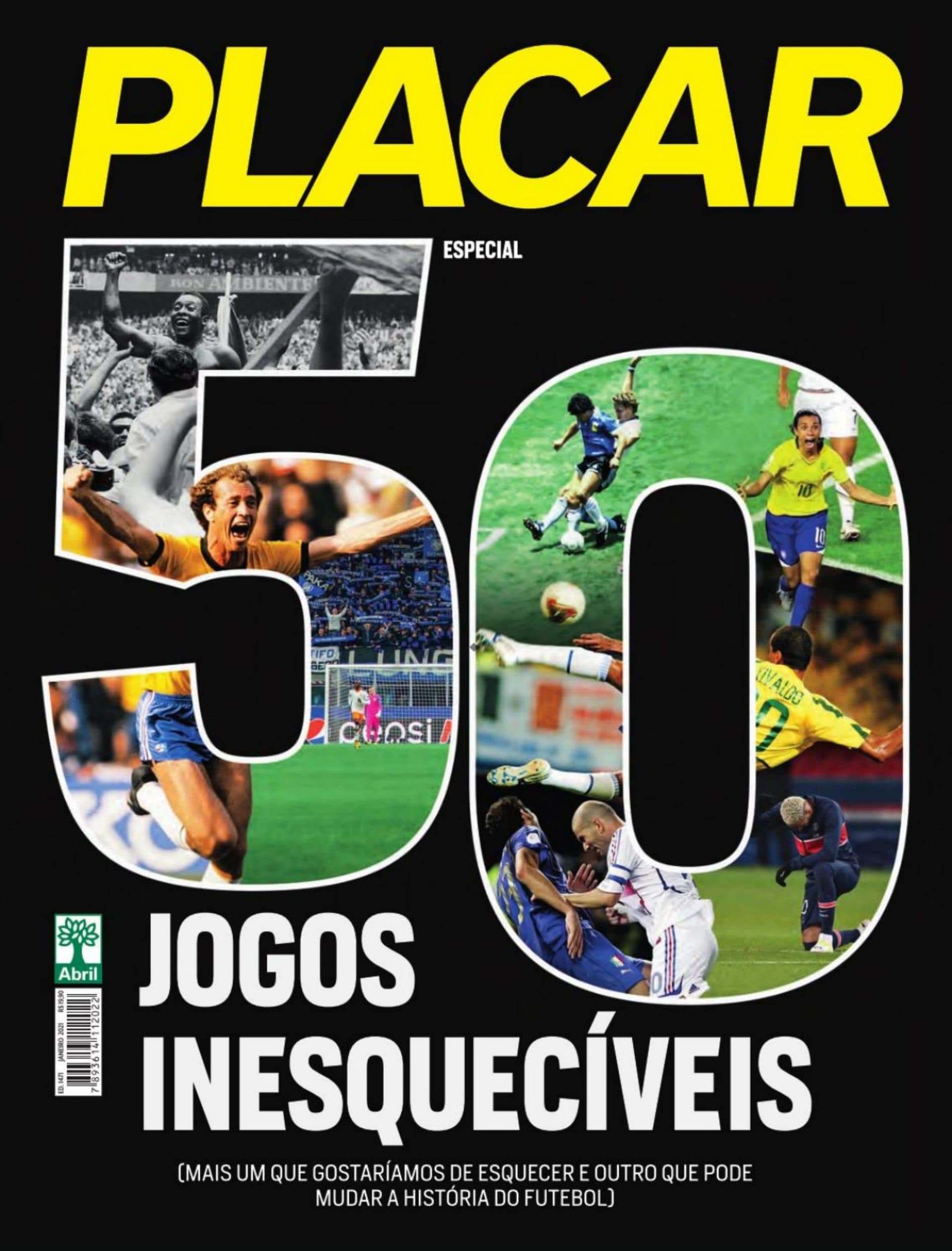 Capa da edição Jogos Inesquecíveis da revista PLACAR
