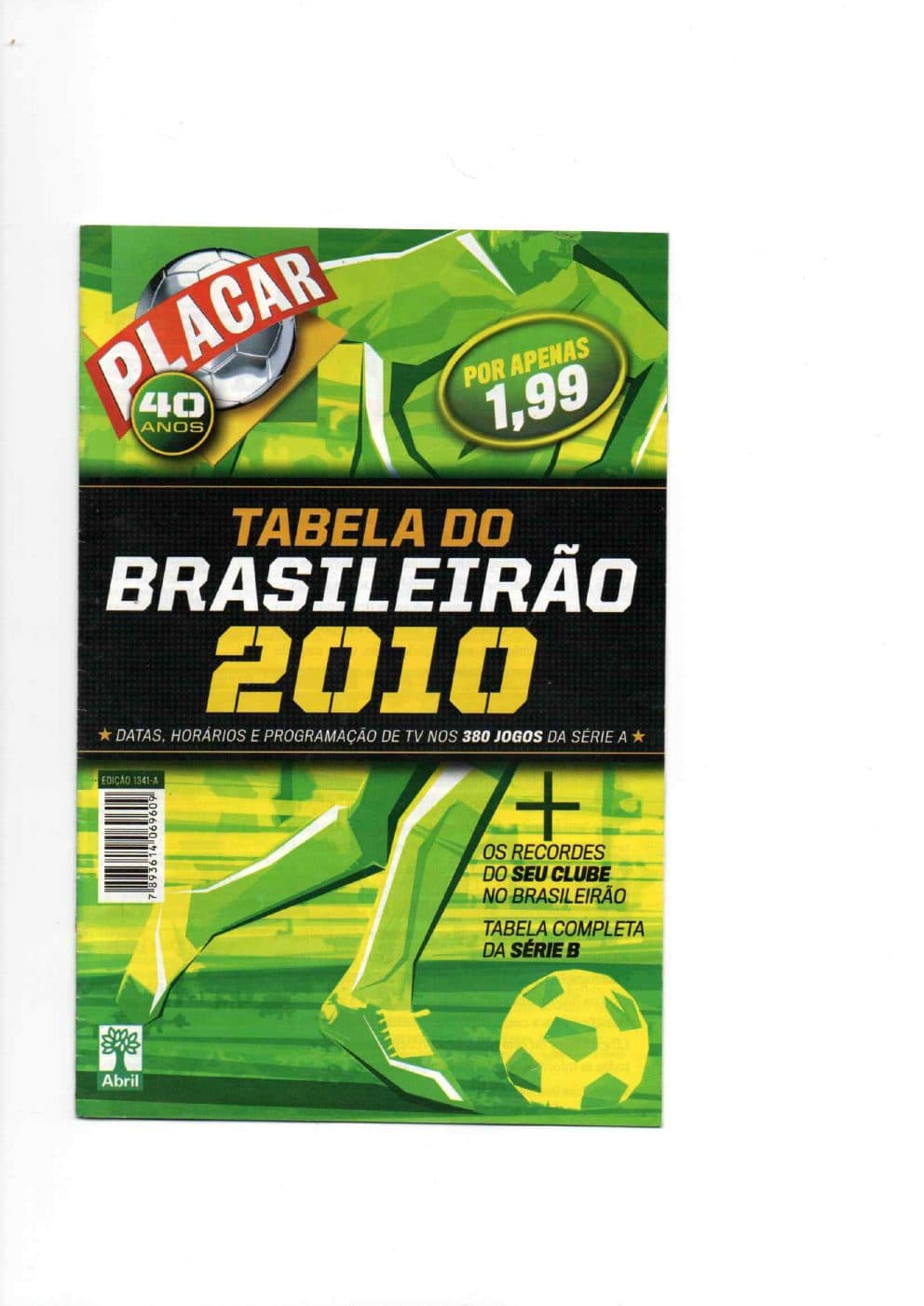 Capa da edição: 2010-EDIÇÃO Tabela Brasileirão 2010
